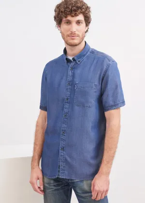 Chemise manches courtes Frederic - en chambray (CHAMBRAY)