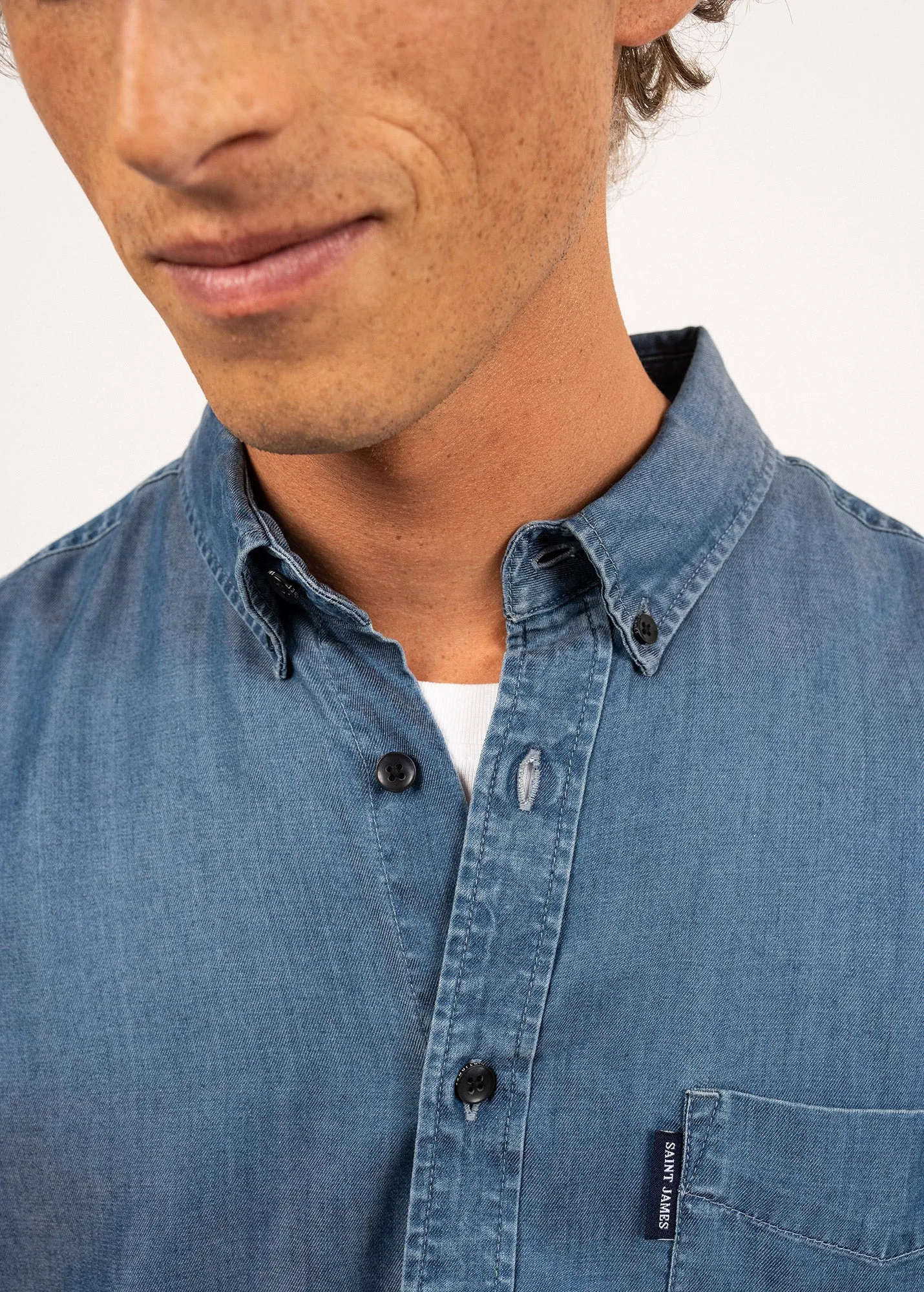 Chemise manches longues Frederic - en chambray (CHAMBRAY)