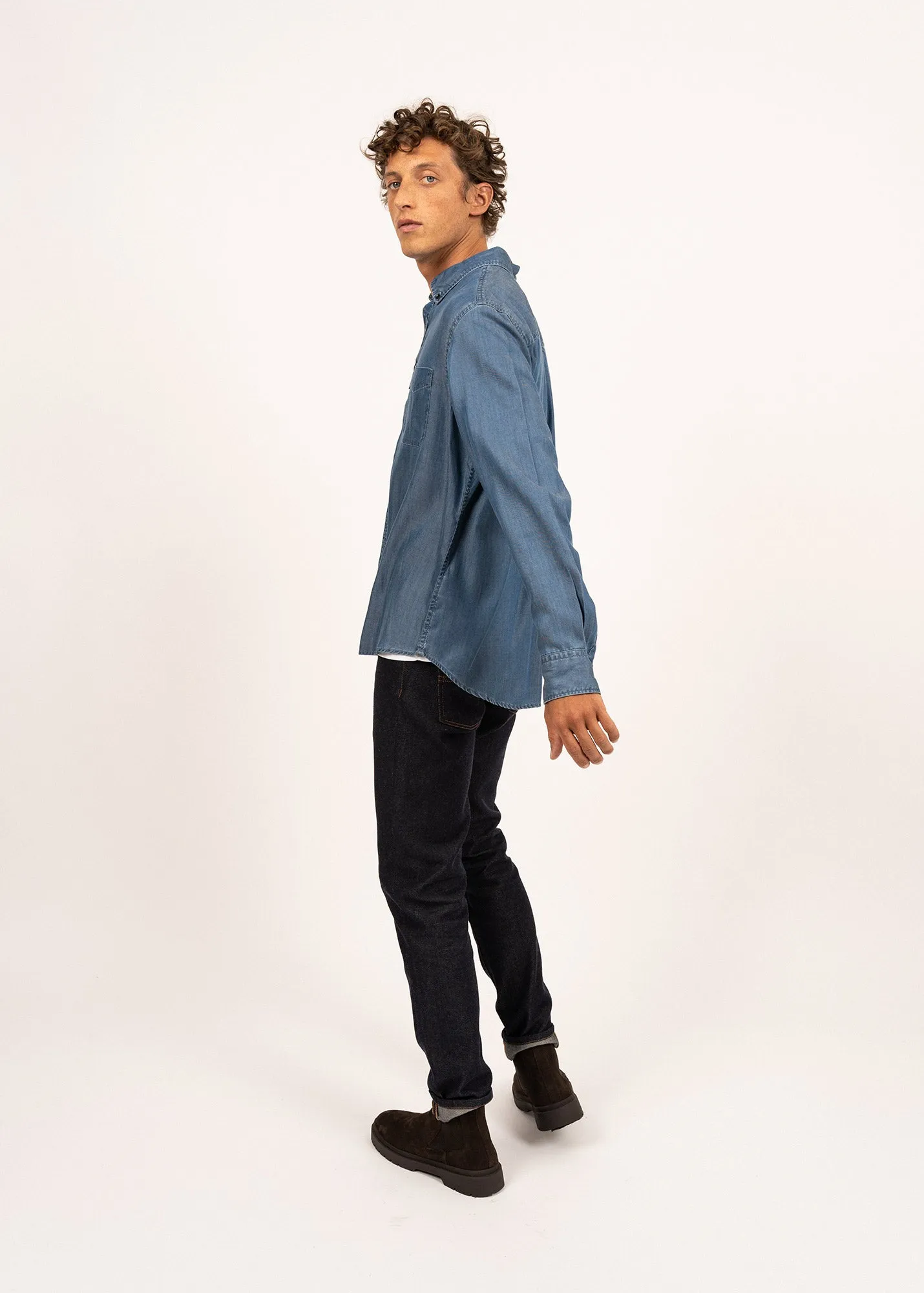 Chemise manches longues Frederic - en chambray (CHAMBRAY)