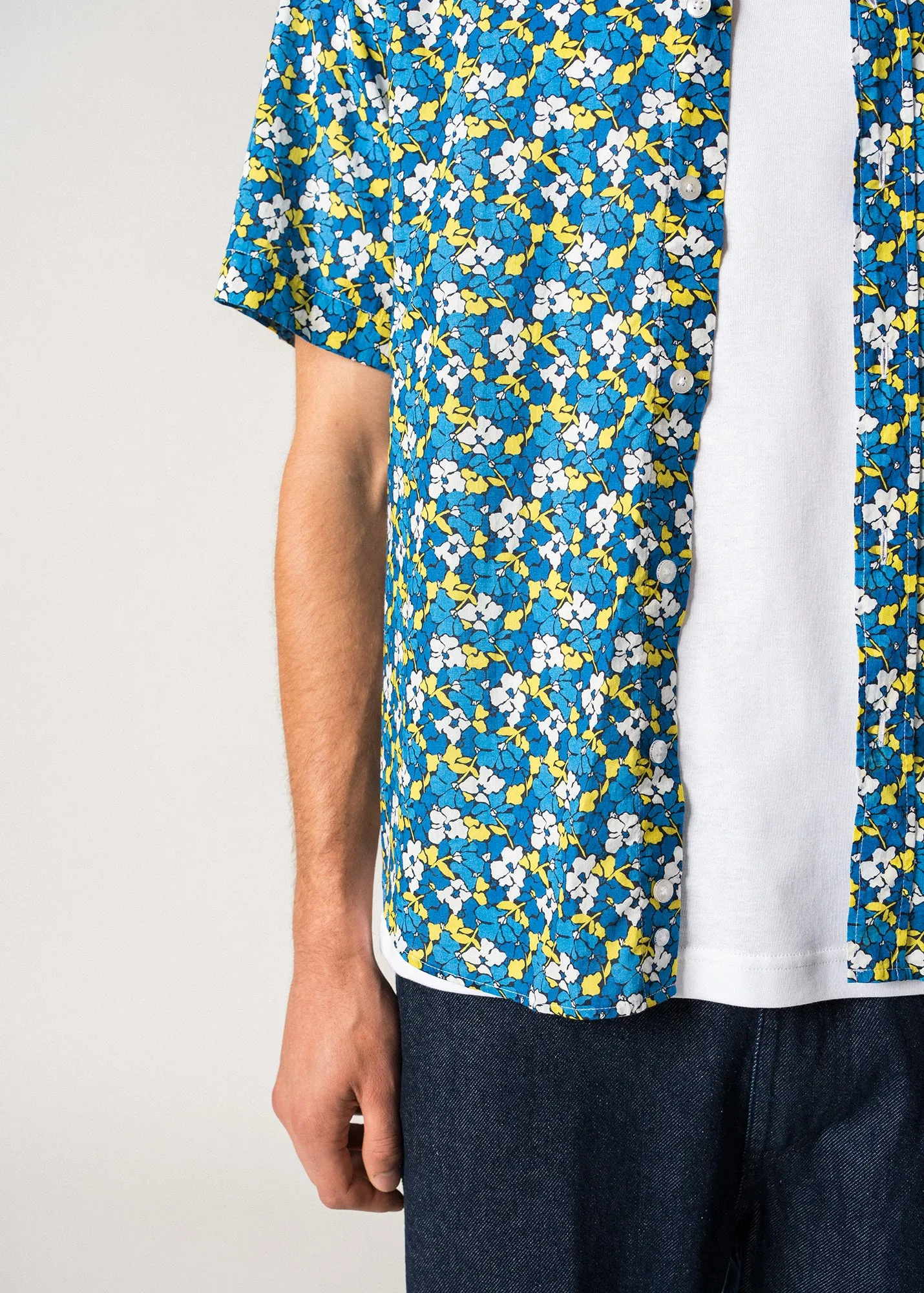 Chemise  motifs Franck - manches courtes (MER FLEUR)