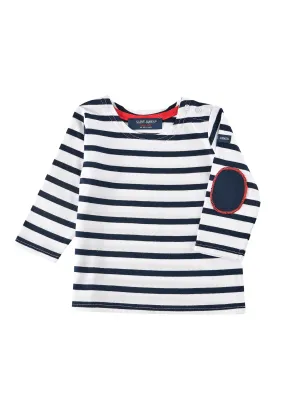 Coffret cadeau marinire -  coudires contrastes (BLANC/MARINE/TULIPE)