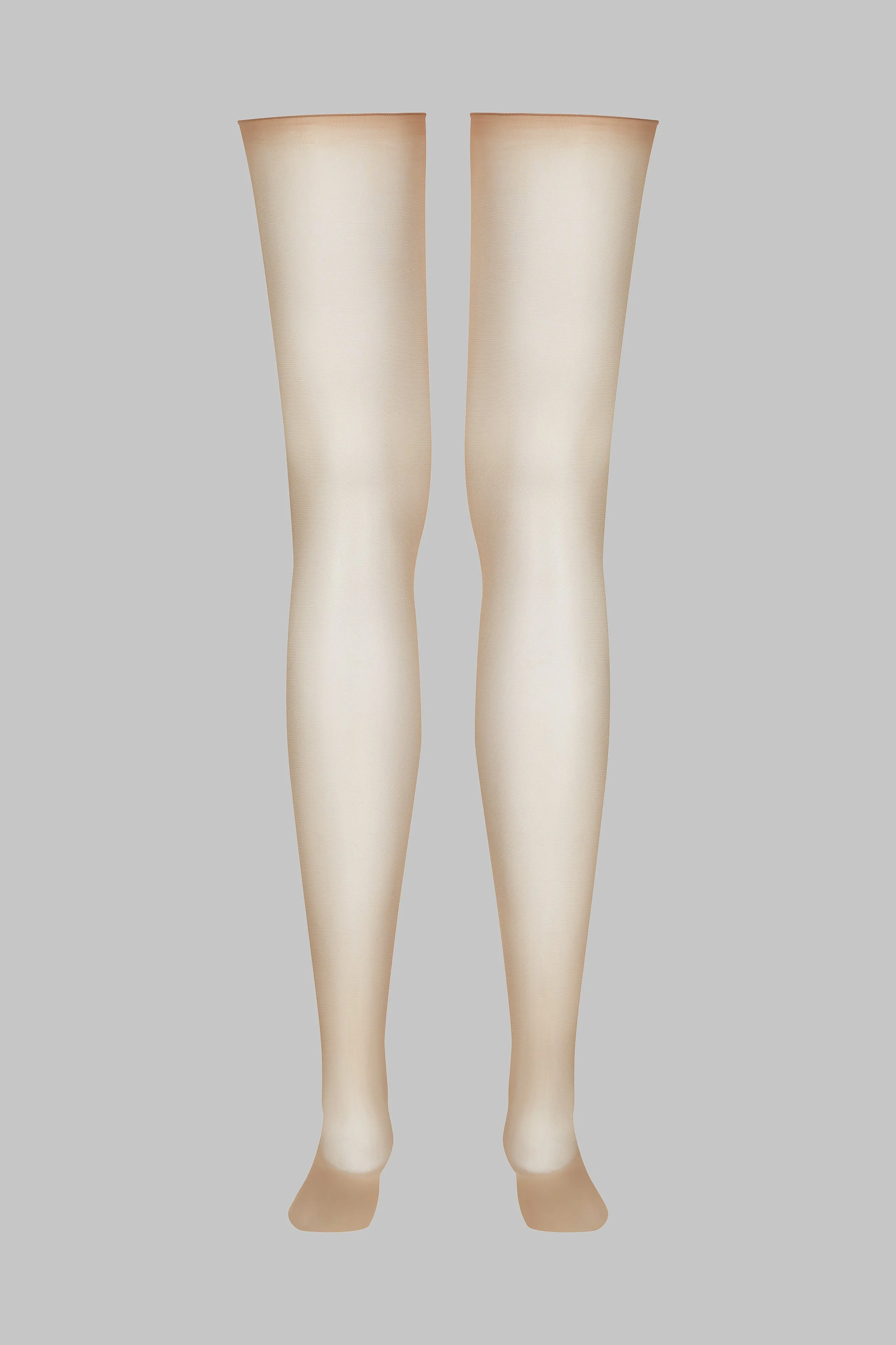 Cut and curled sheer stockings - 20D - Les Coquetteries Maison Close