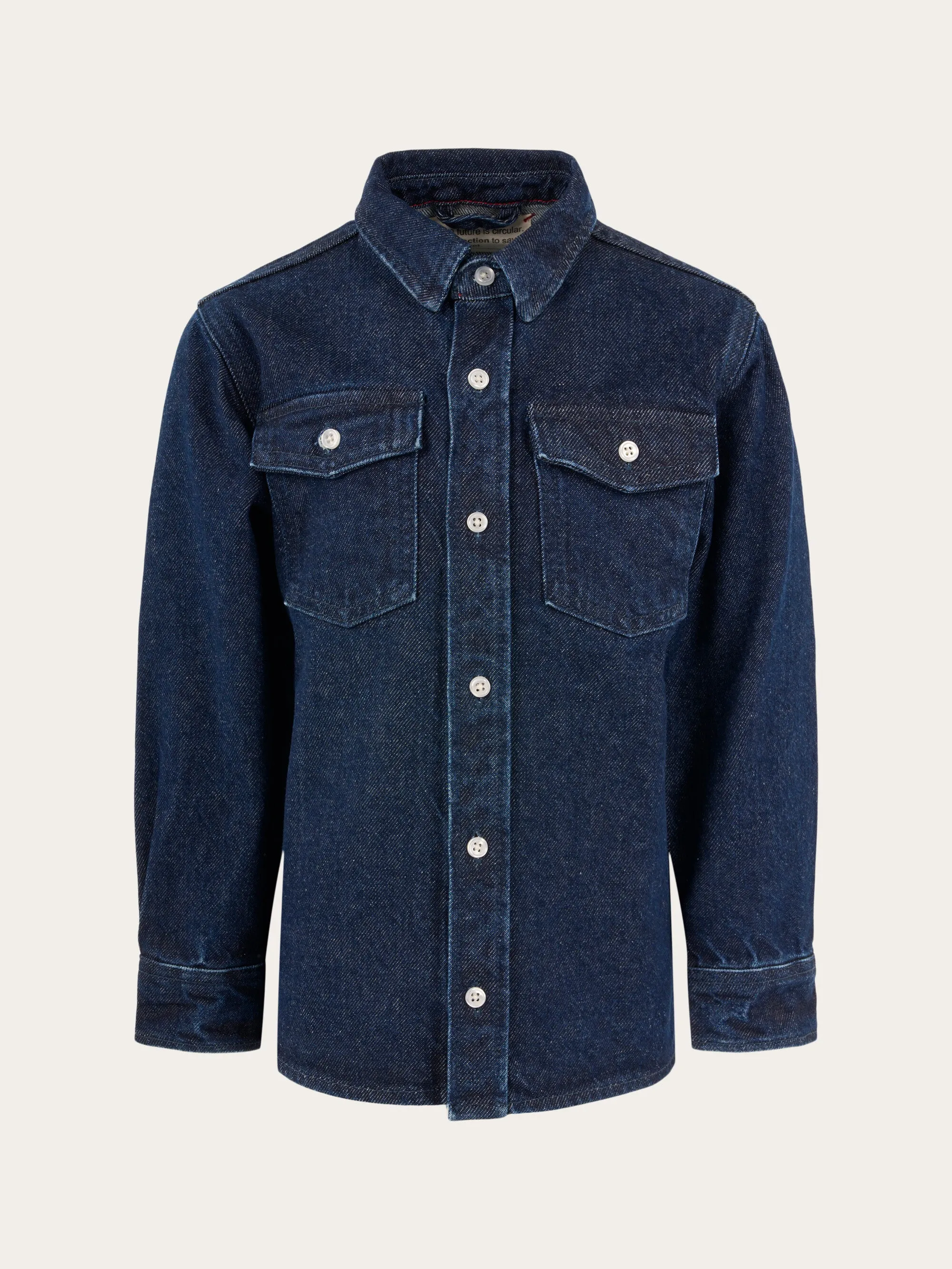 Denim overshirt REBORN - Classic indigo Knowledge Cotton