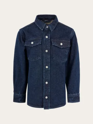 Denim overshirt REBORN - Classic indigo Knowledge Cotton