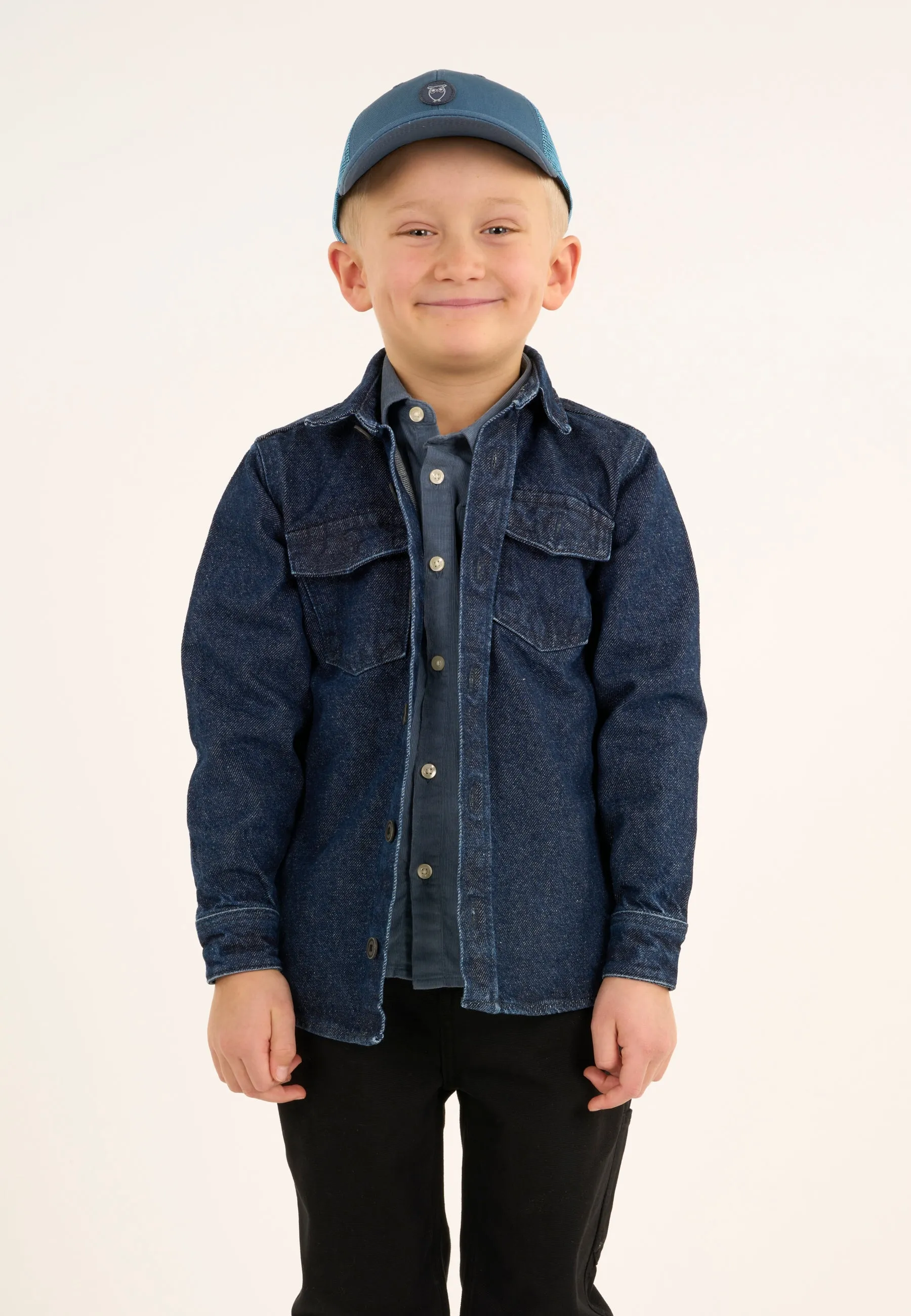 Denim overshirt REBORN - Classic indigo Knowledge Cotton