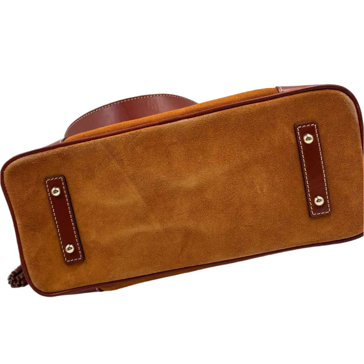 DOONEY & BOURKE Caramel Brown "Honey" Large Suede SAC w/Leather Shoulder Handle & Trim