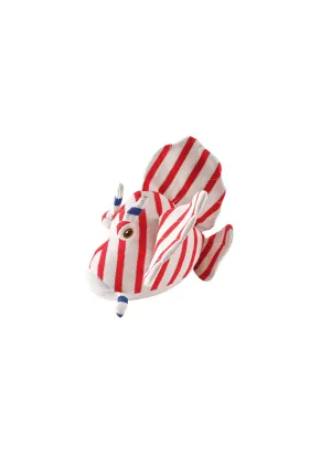 Doudou poisson lion -  rayures (NEIGE/TULIPE)