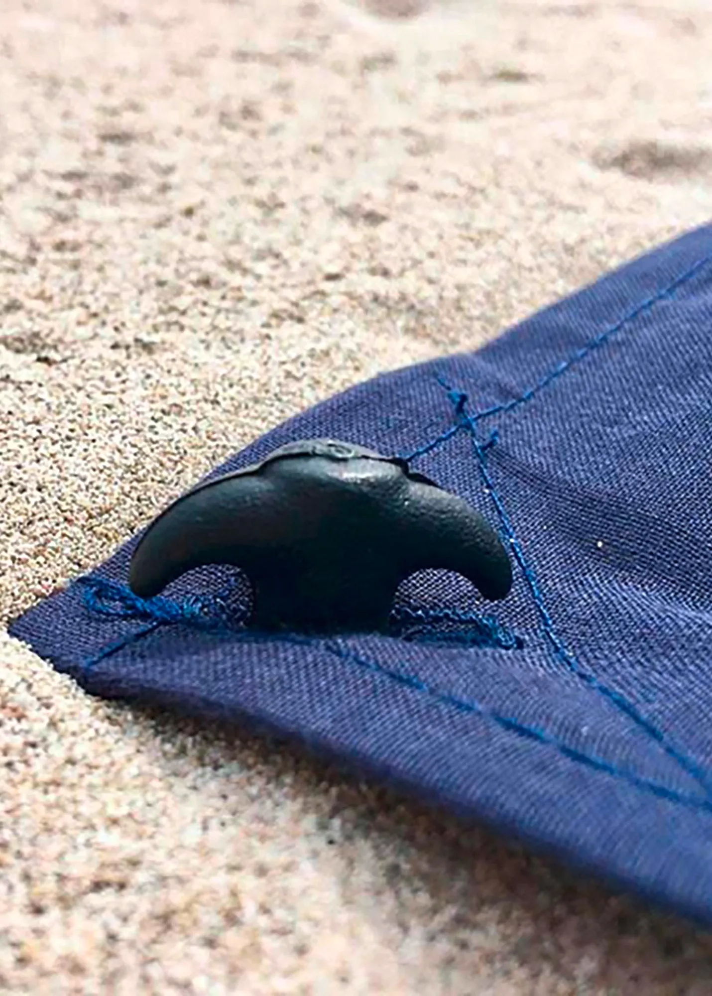 Drap de plage XXL en voile de coton lger - SAINT JAMES x BABA (Marine)
