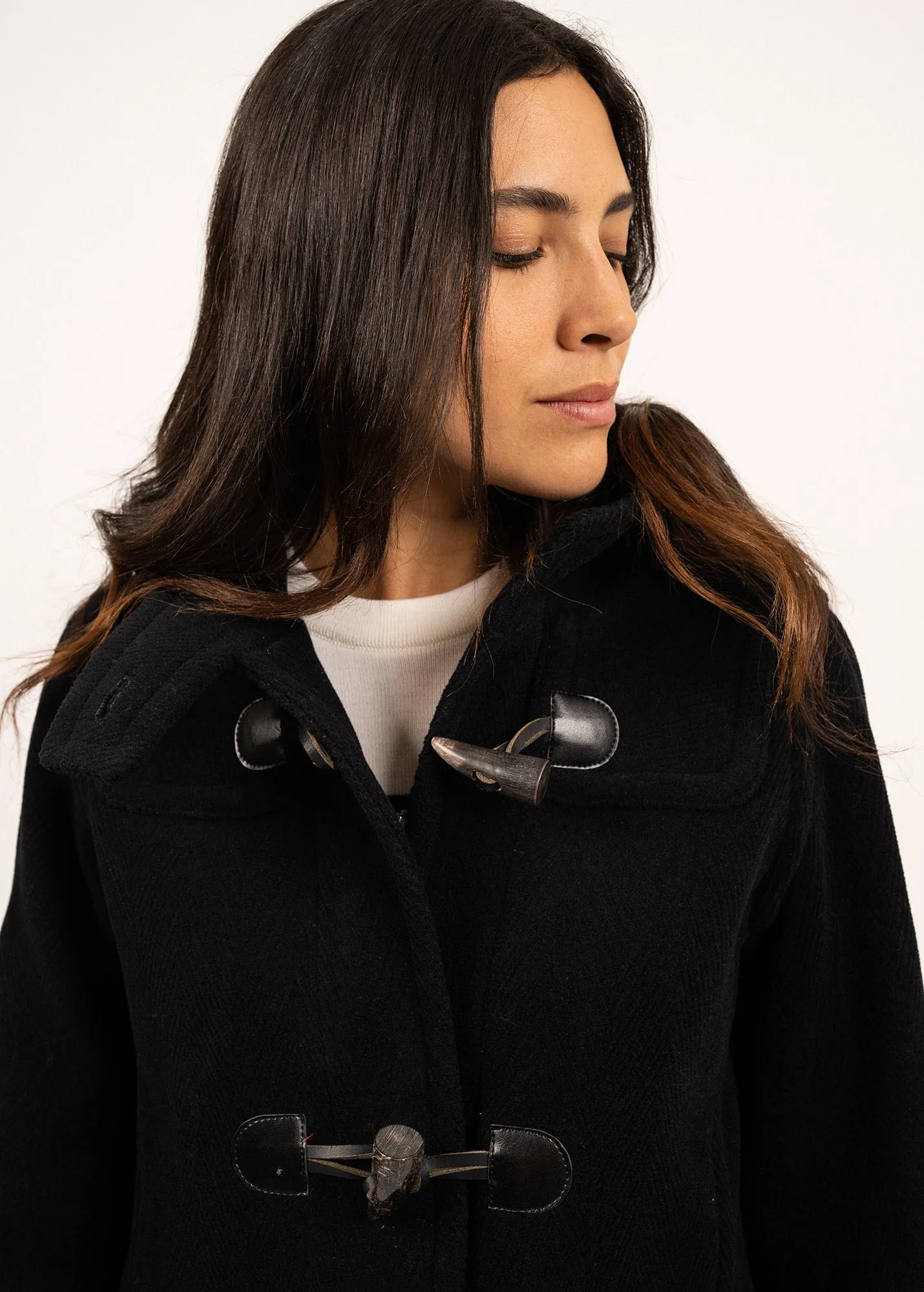Duffle-coat Venus - en drap de laine (NAVY)
