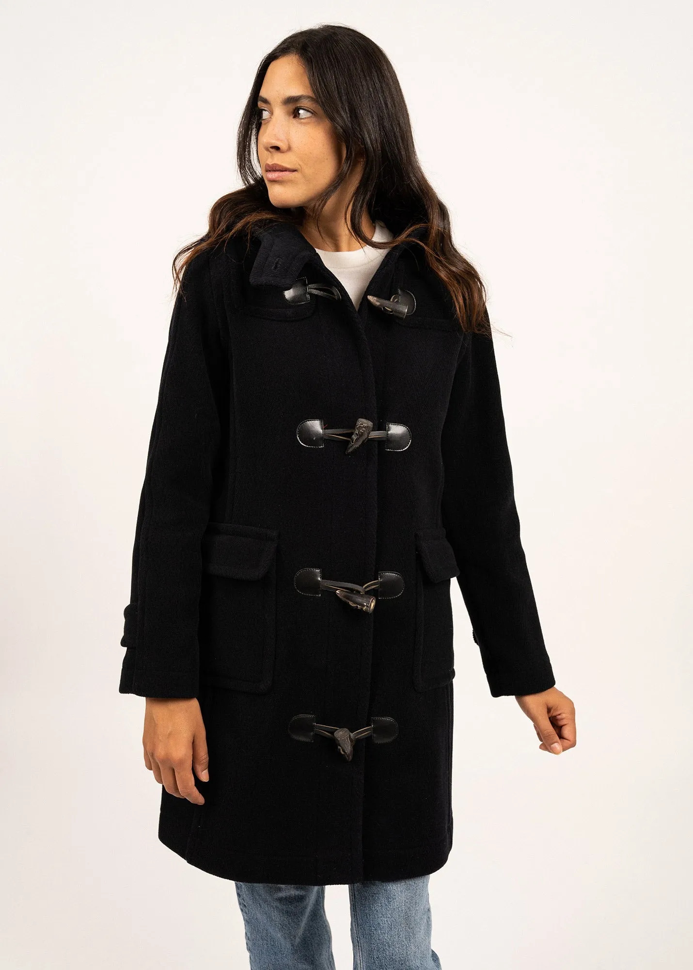 Duffle-coat Venus - en drap de laine (NAVY)