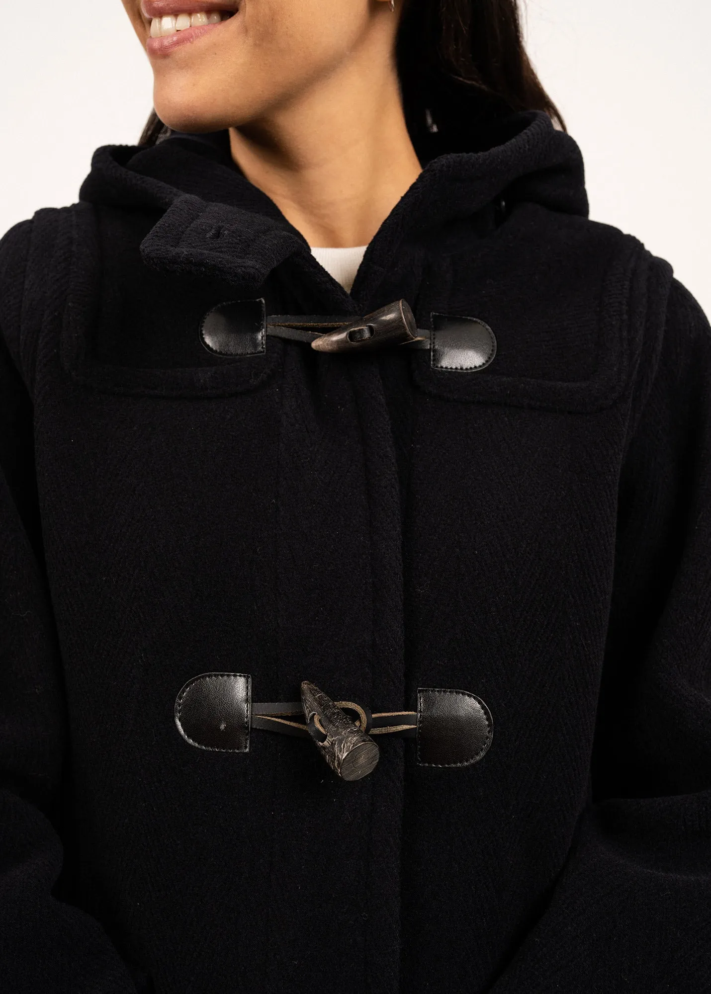 Duffle-coat Venus - en drap de laine (NAVY)