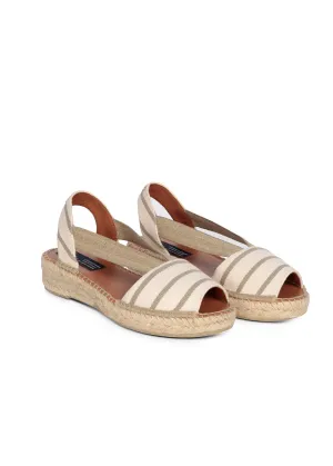 Espadrille Promenade - rayes (ECRU/SABLE)
