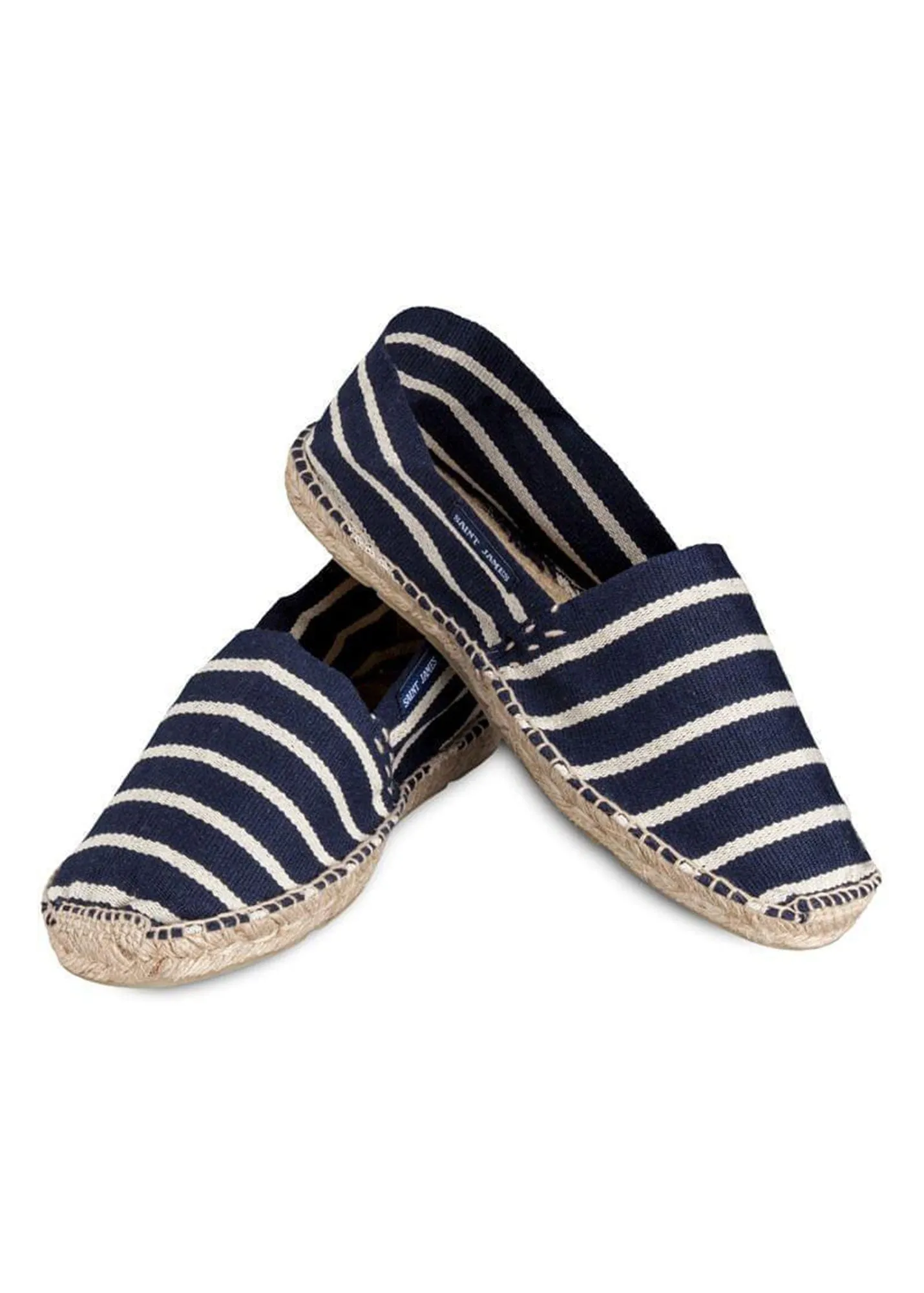 Espadrilles marinire femme - en coton canevas (MARINE/BLANC)