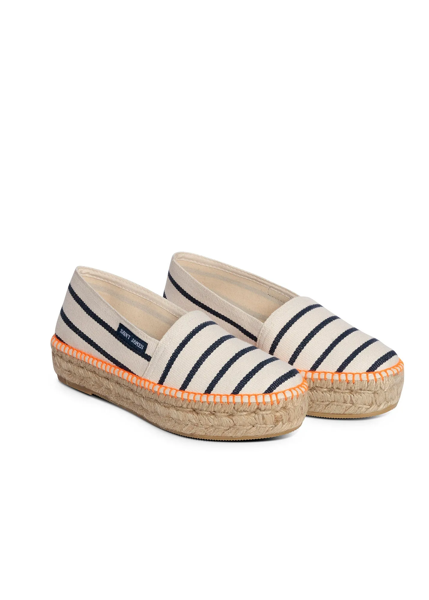 Espadrilles  platerforme - raye (ECRU/MARINE/BASKET)