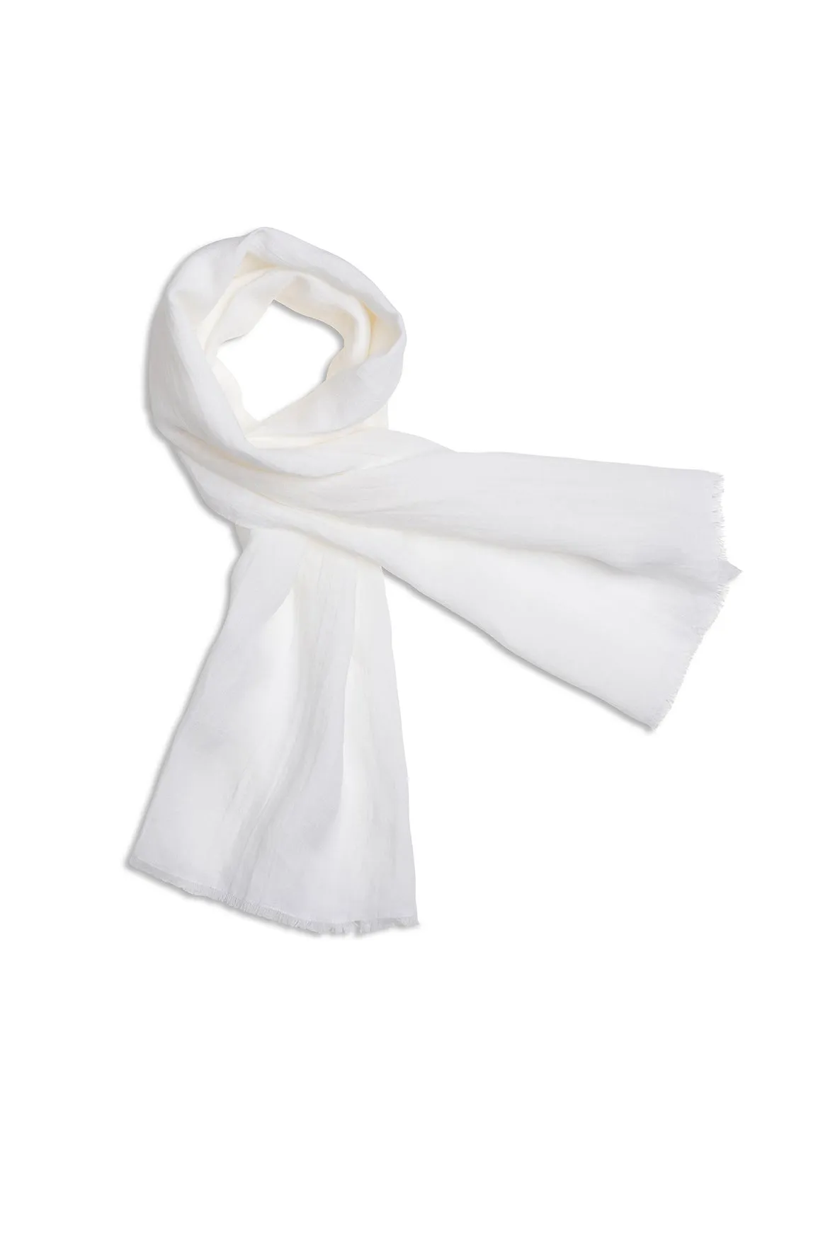 Foulard en lin - fabriqu en France (BLANC)
