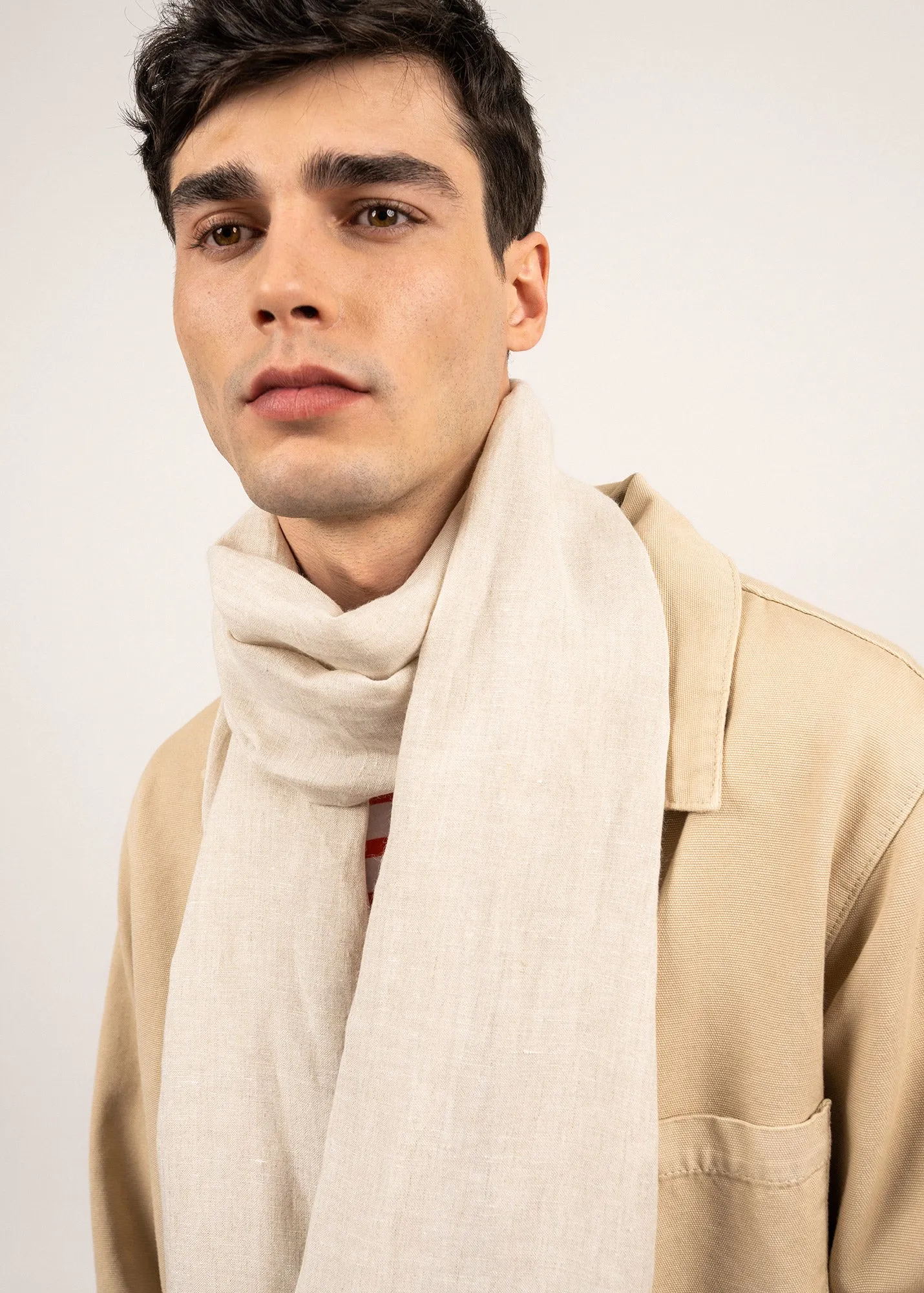Foulard en lin - fabriqu en France (NATUREL)
