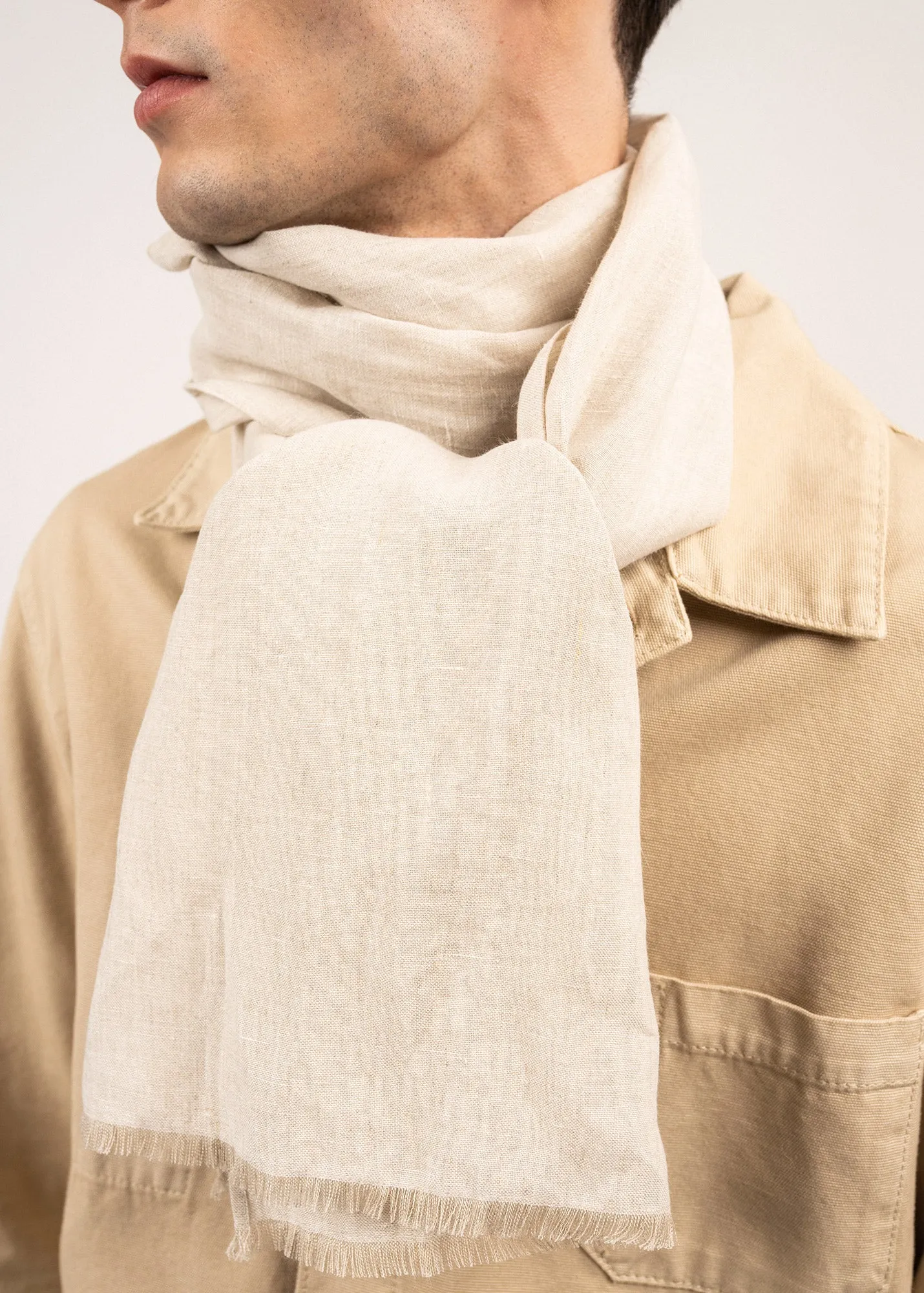 Foulard en lin - fabriqu en France (NATUREL)