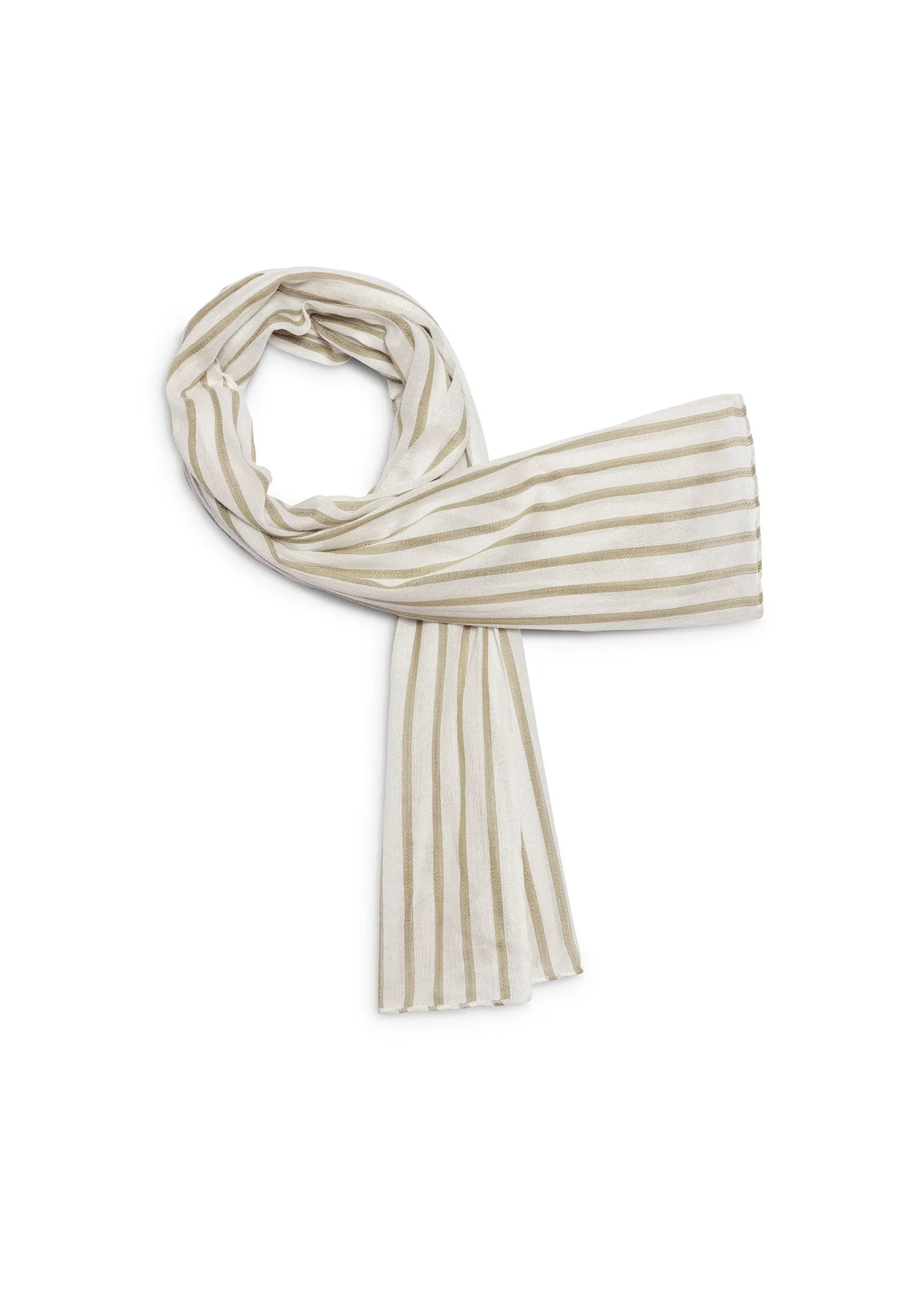 Foulard ray Promenade - en coton (BLANC/AMANDIER)