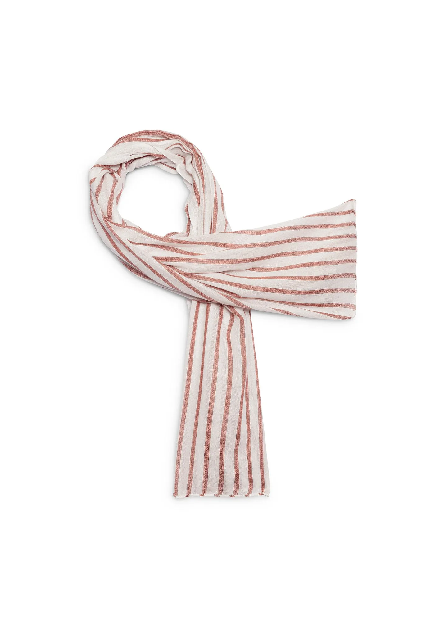 Foulard ray Promenade - en coton (BLANC/TERRACOTTA)