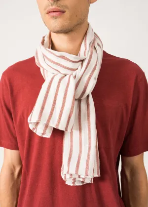 Foulard ray Promenade - en coton (BLANC/TERRACOTTA)