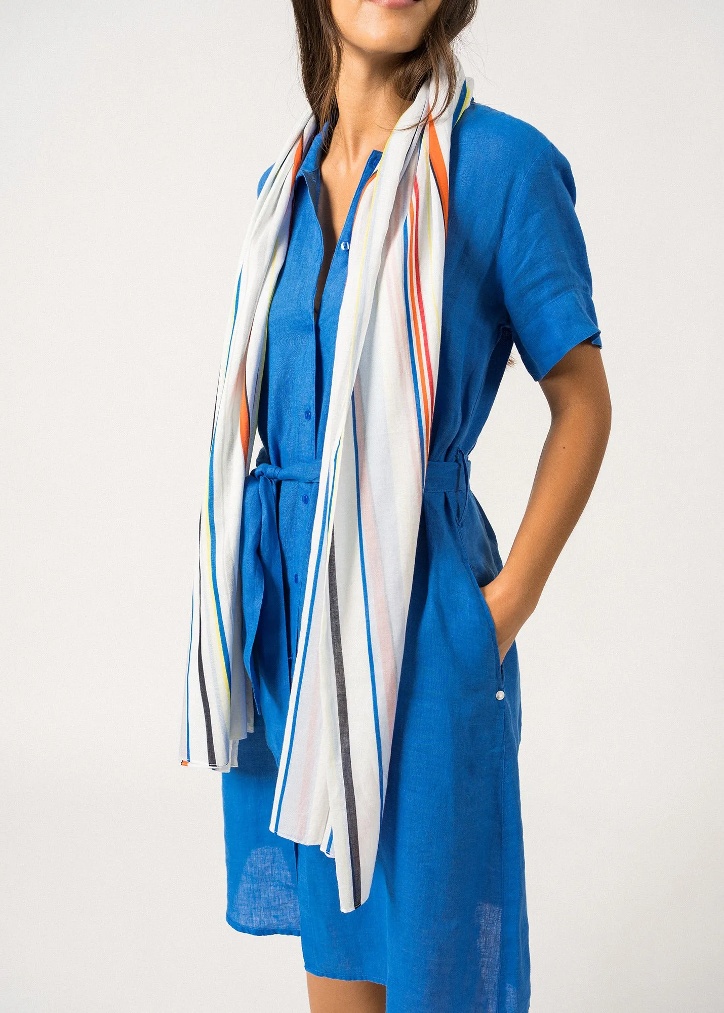 Foulard ray Transat - en coton (RAYURE GRAPHIC)