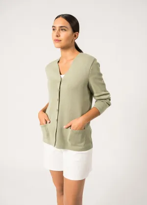 Gilet Blainville - en laine mrinos (AMANDIER)