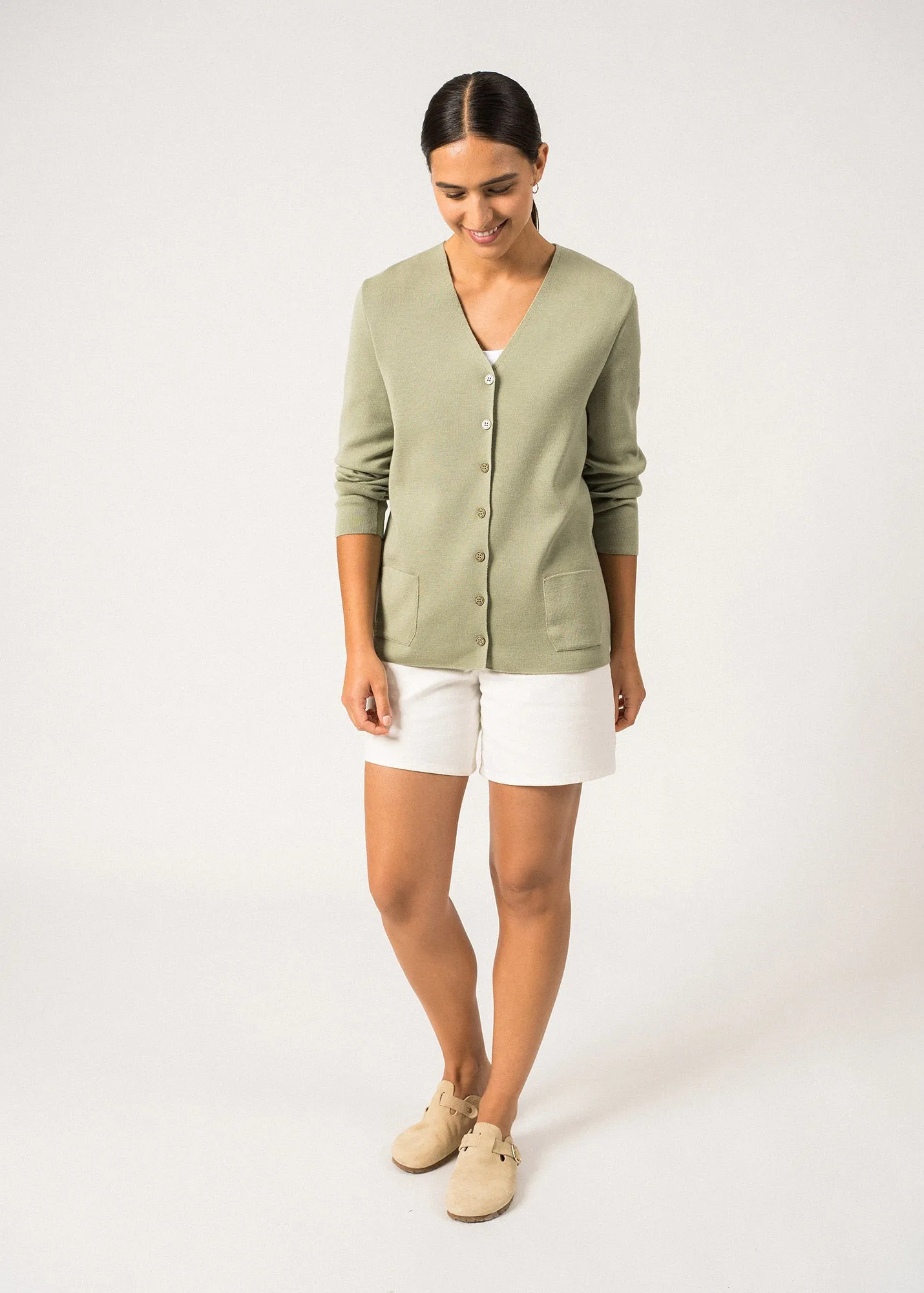 Gilet Blainville - en laine mrinos (AMANDIER)