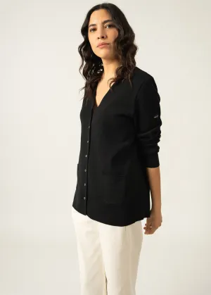 Gilet Blainville - en laine mrinos (NOIR)