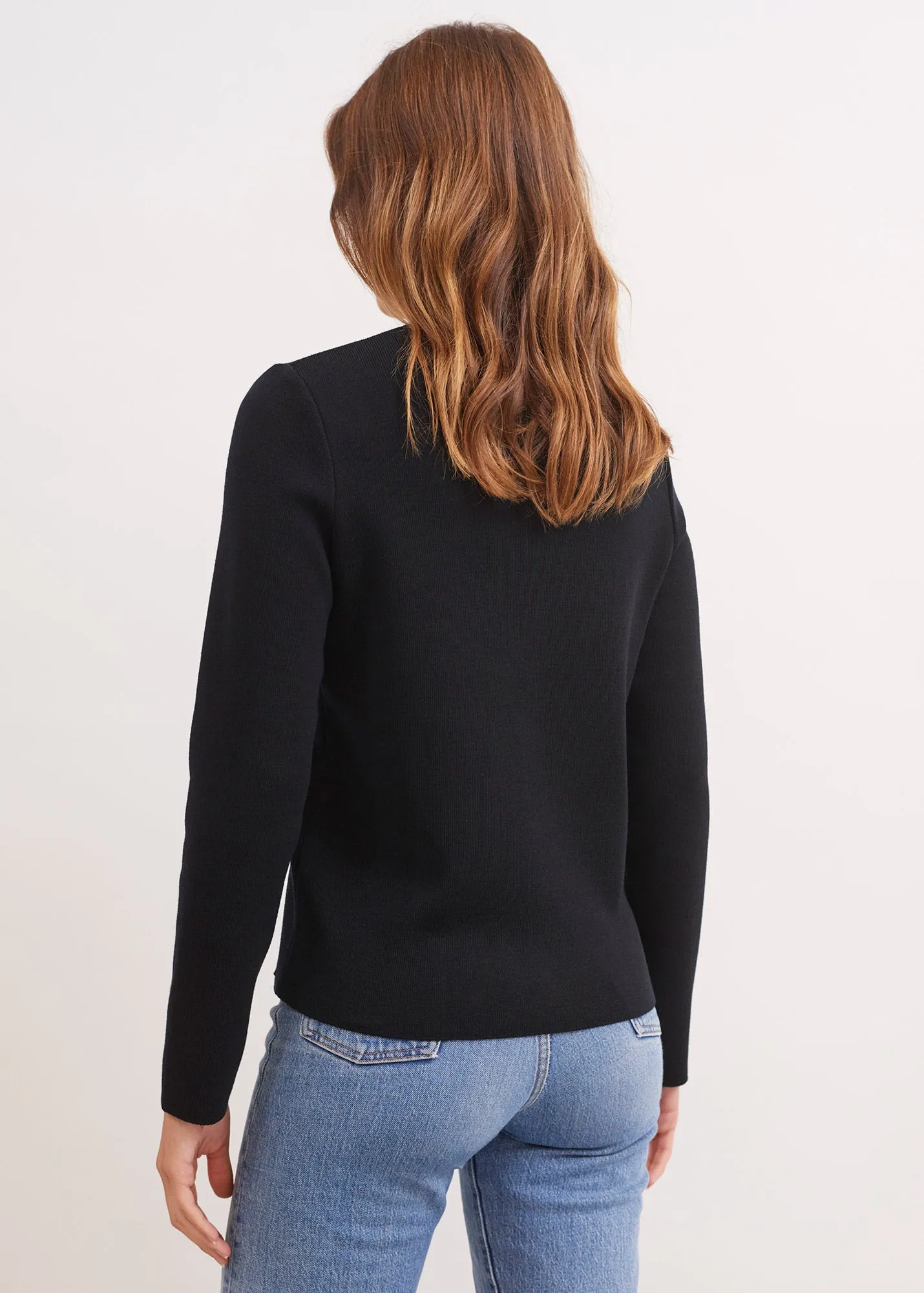 Gilet Brevands - en laine mrinos (NOIR)
