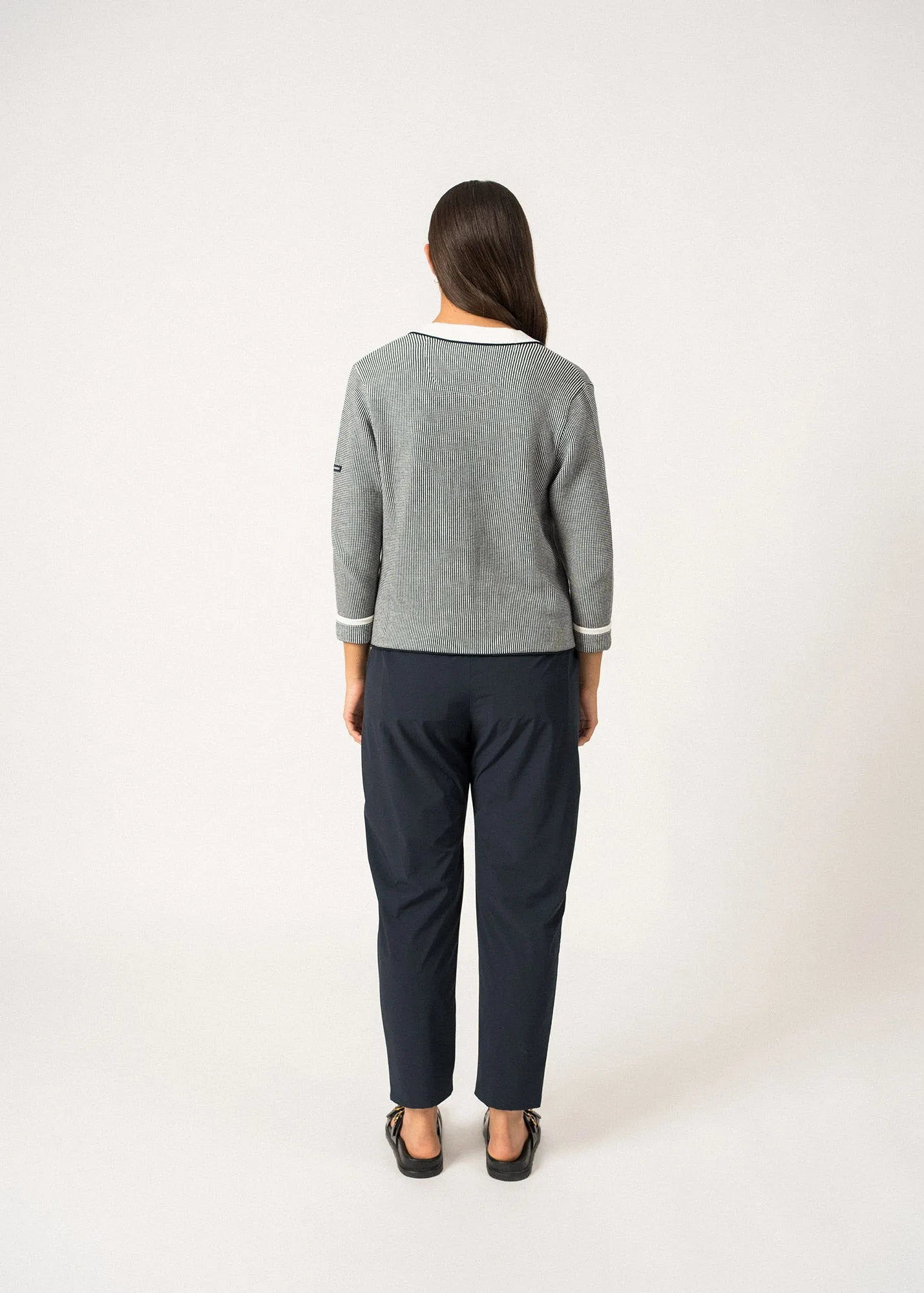 Gilet en coton Calanques - SAINT JAMES x Isabelle Ballu (ECUME/MARINE)