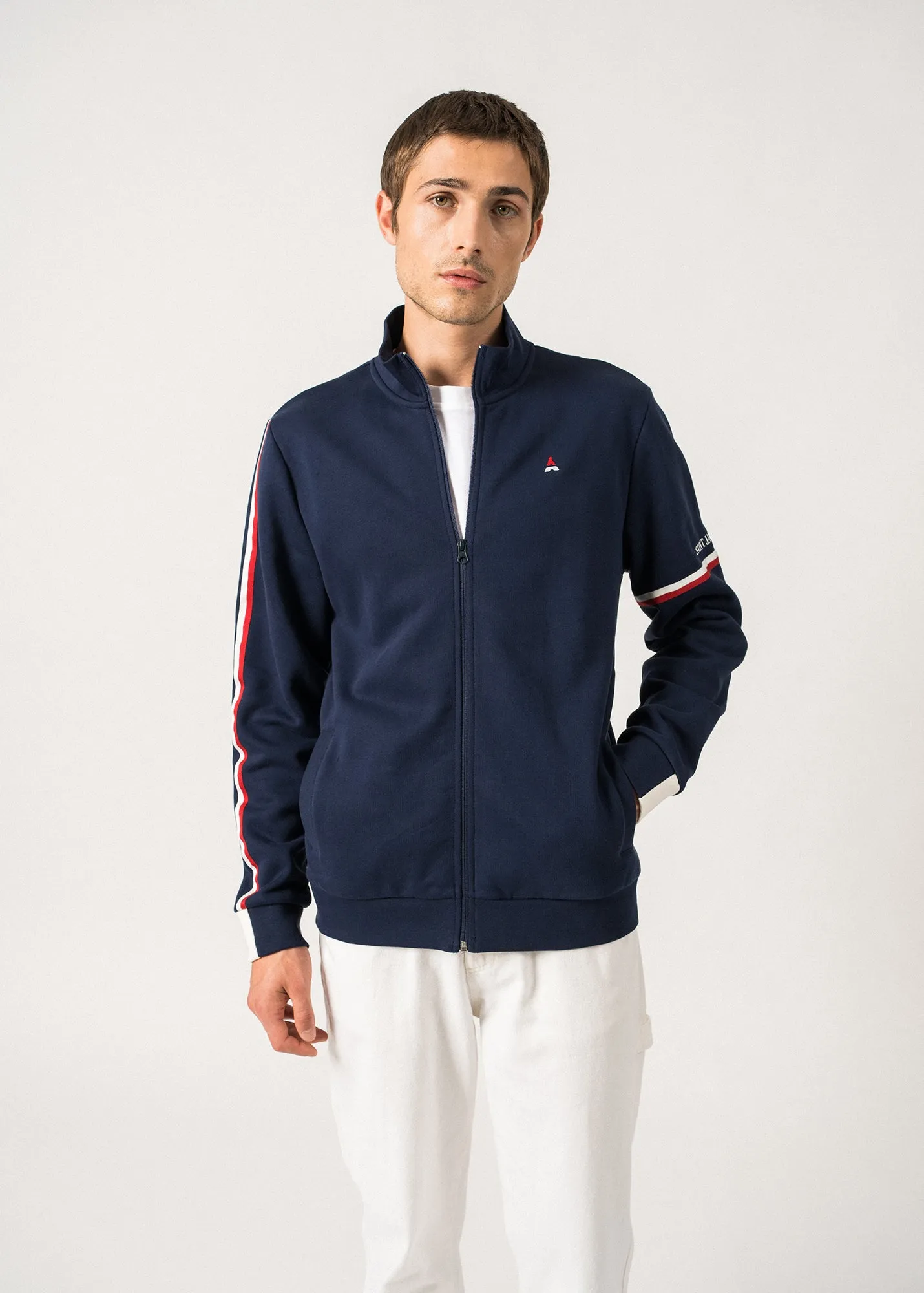Gilet zipp en coton Landre - SAINT JAMES x Maison FT (INSIGNE)