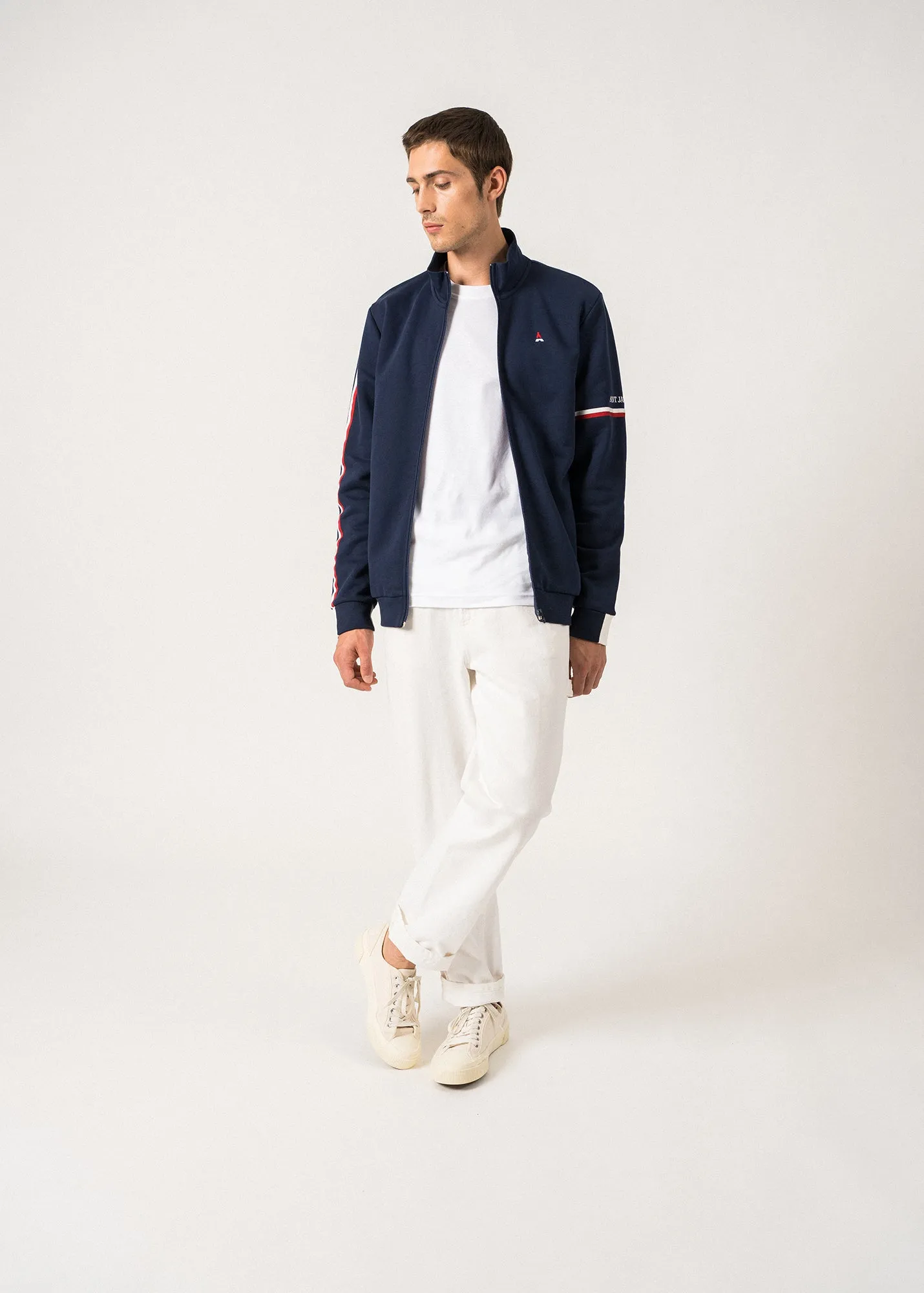 Gilet zipp en coton Landre - SAINT JAMES x Maison FT (INSIGNE)