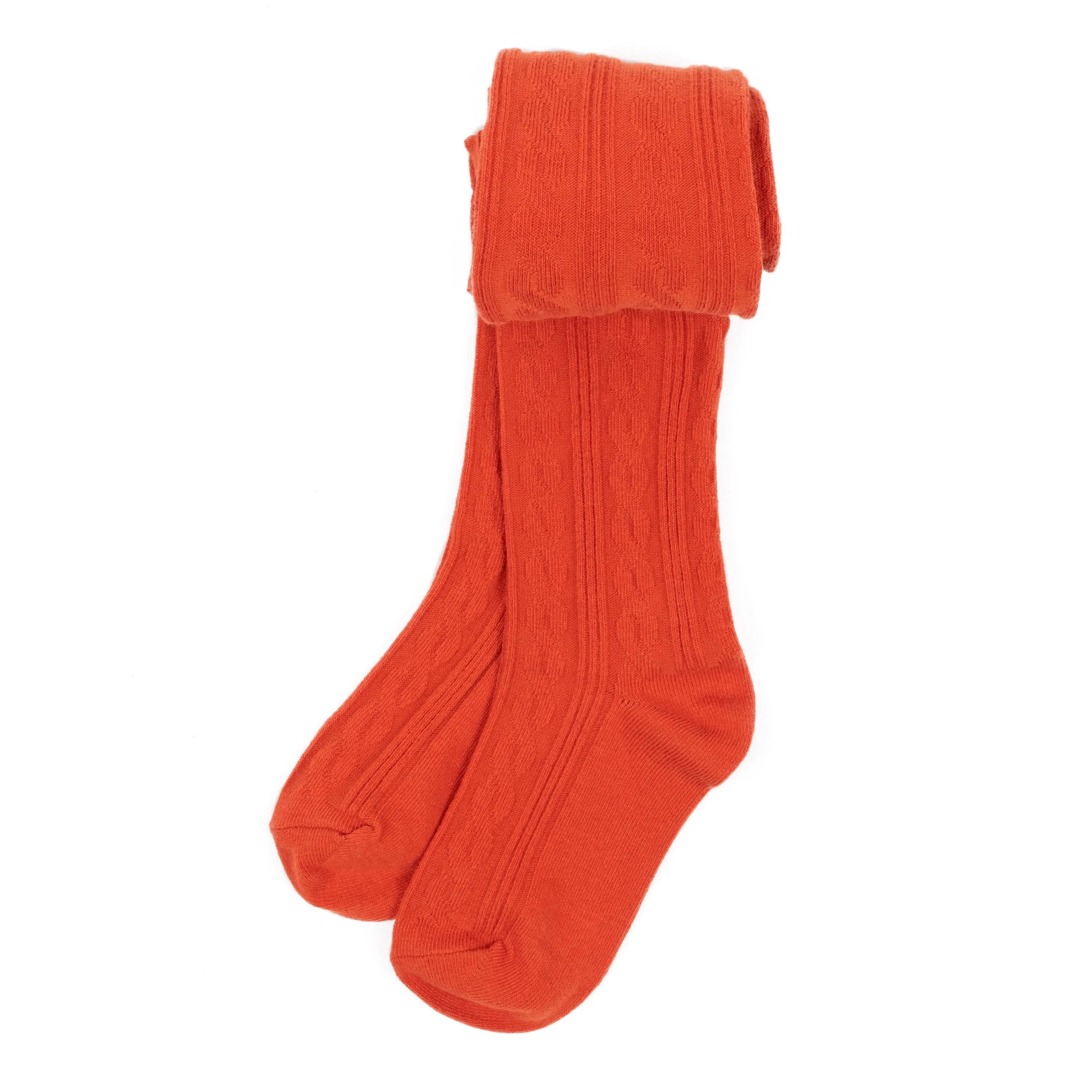 Girls Cable Knit Tights Classic Solid Color