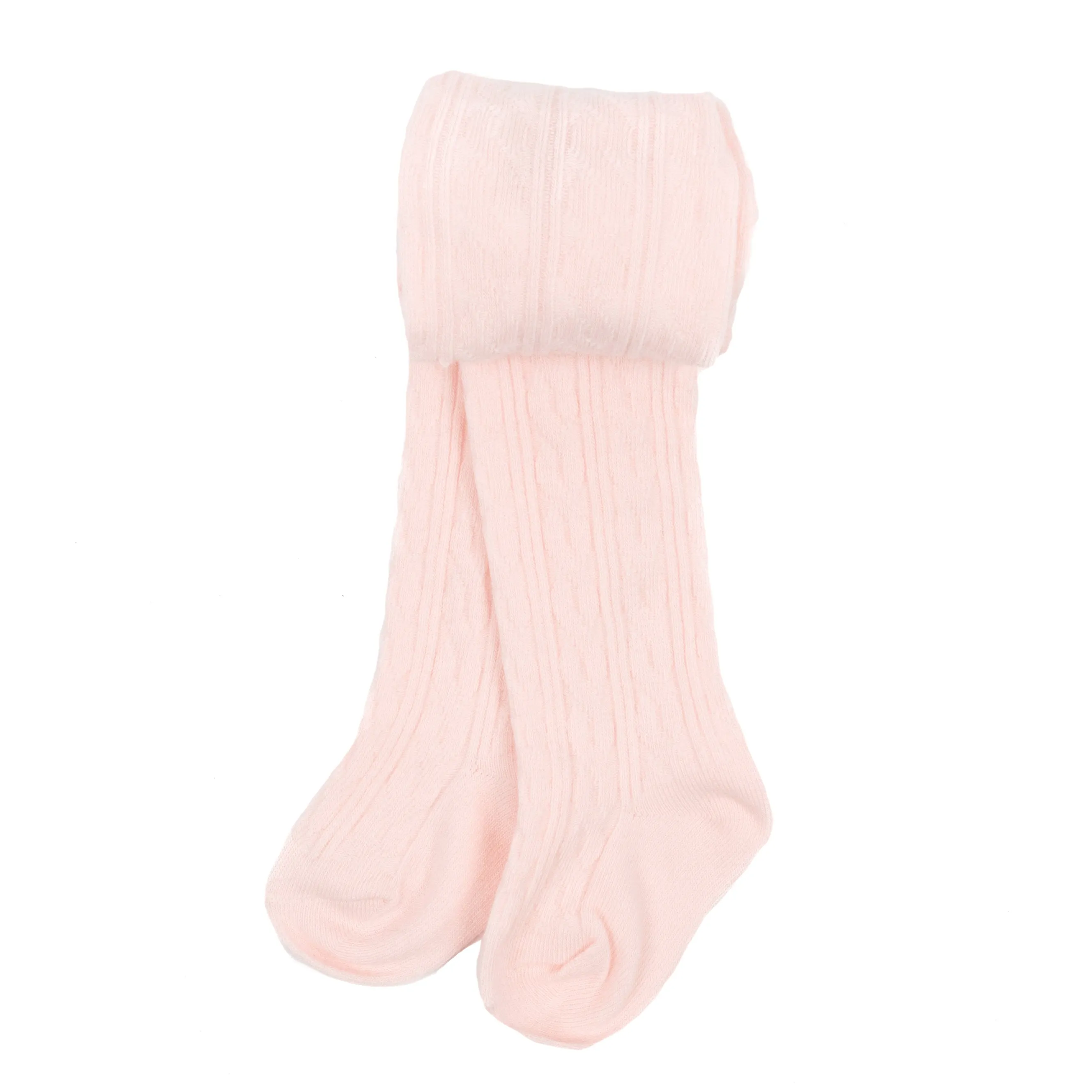 Girls Cable Knit Tights Classic Solid Color