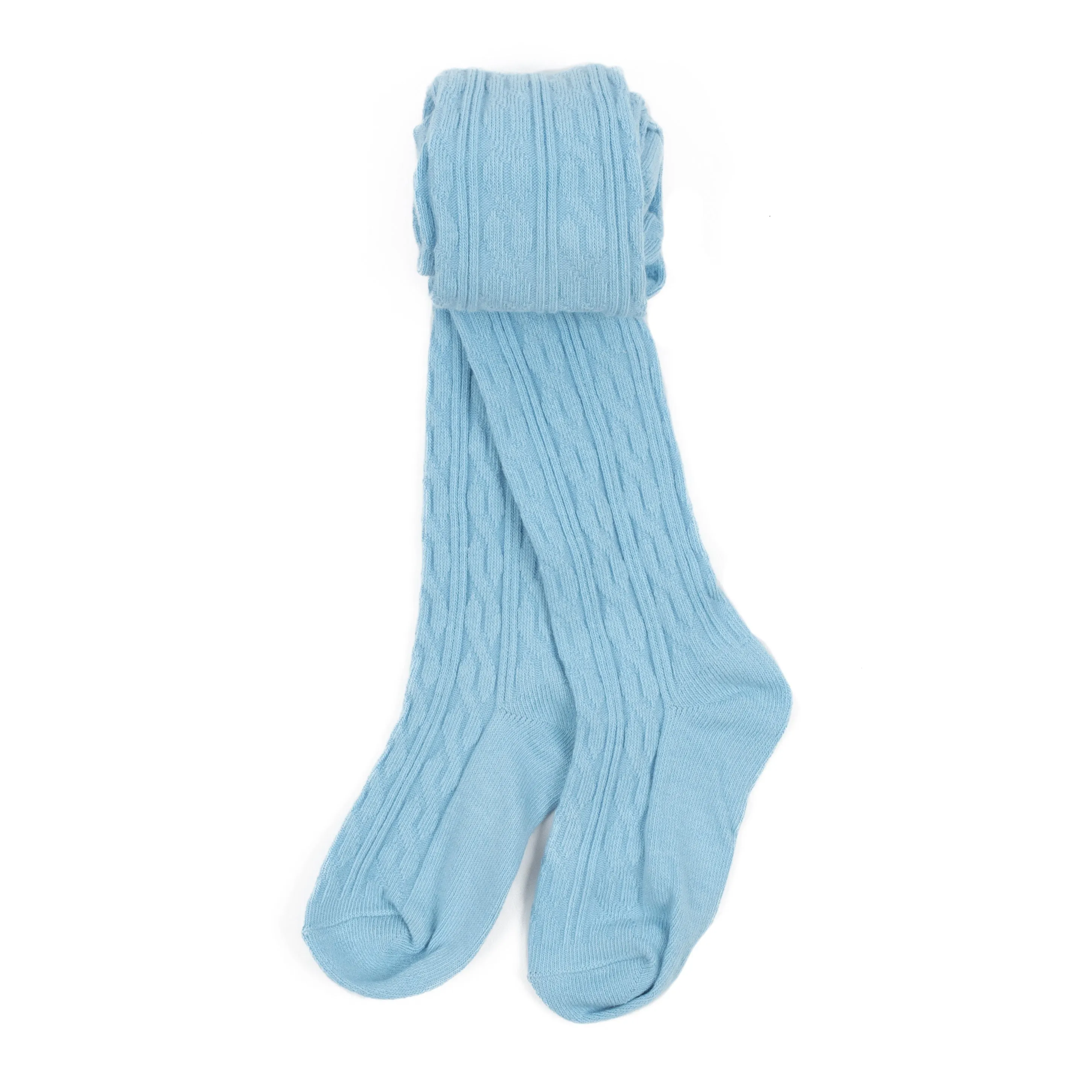 Girls Cable Knit Tights Classic Solid Color
