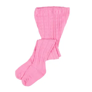 Girls Cable Knit Tights Classic Solid Color
