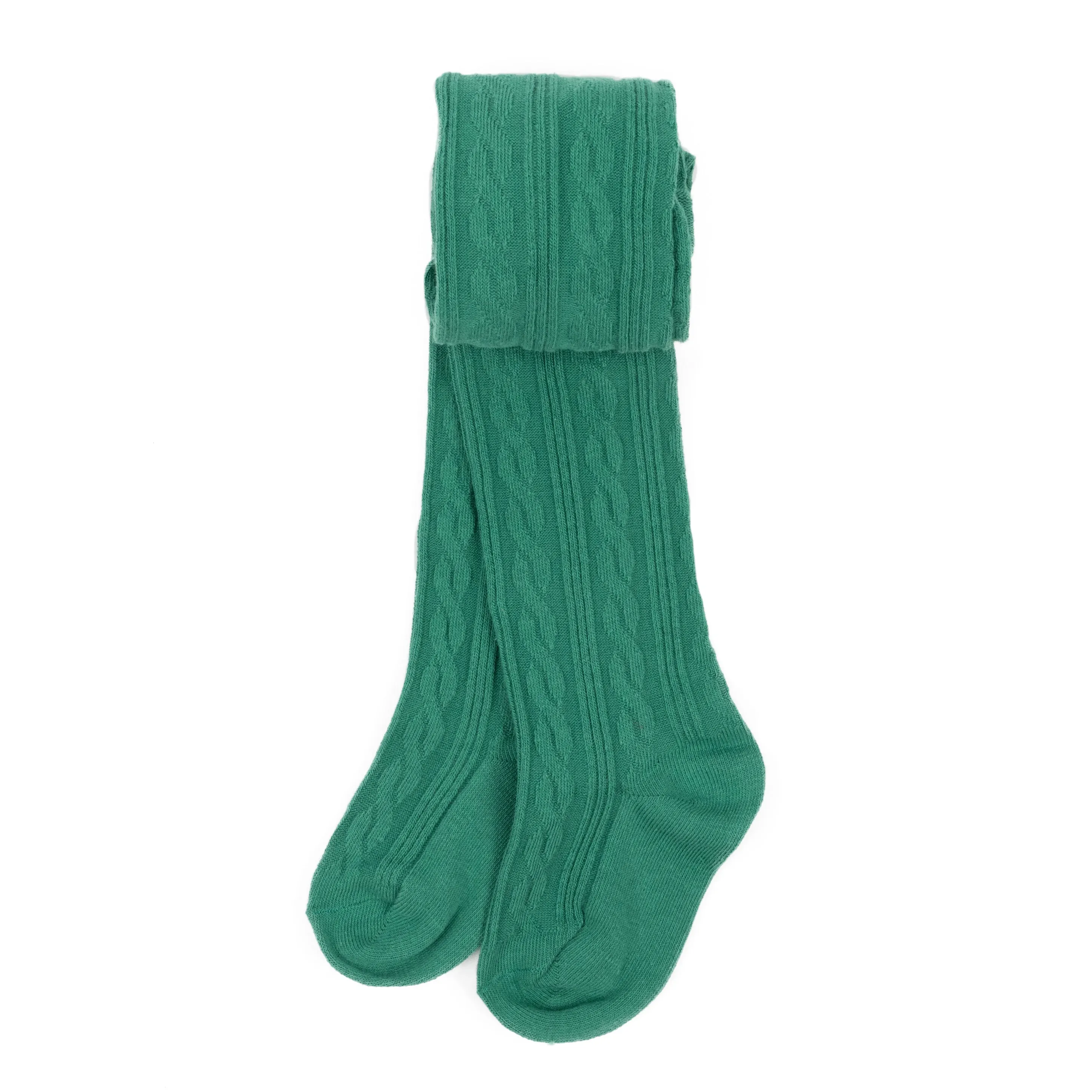 Girls Cable Knit Tights Classic Solid Color