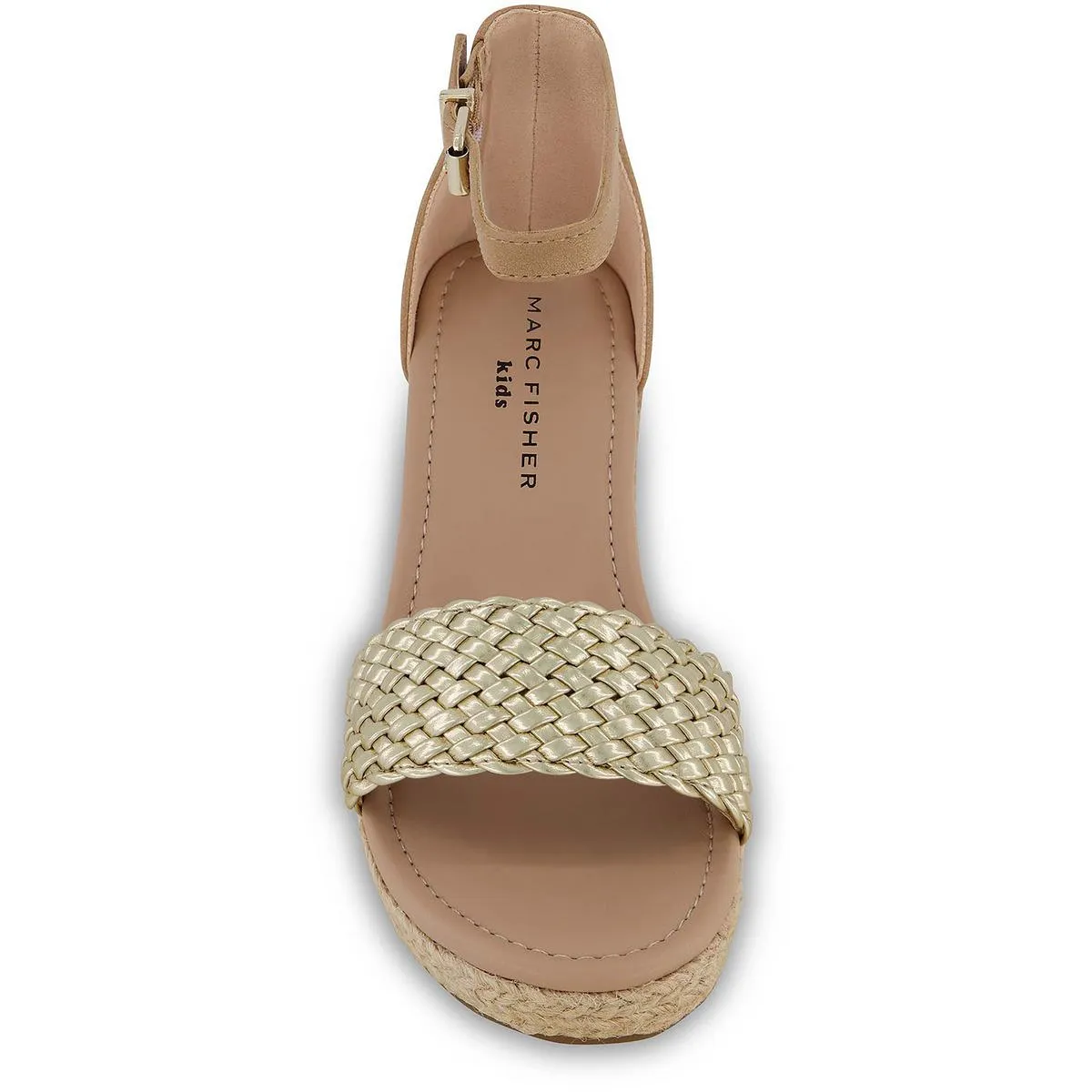 Girls Faux Leather Woven Espadrilles