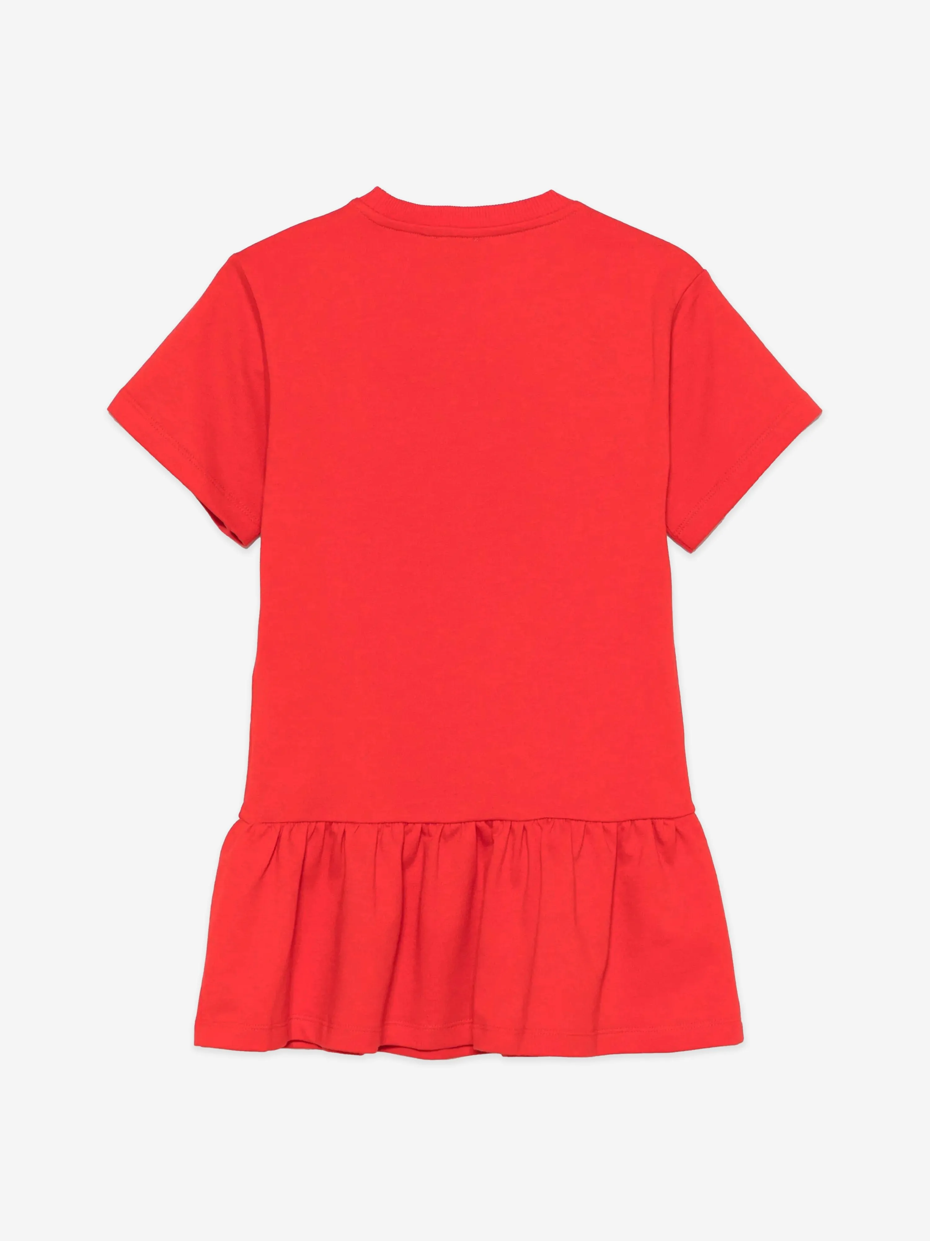 Girls Teddy Bear Logo Dress in Red