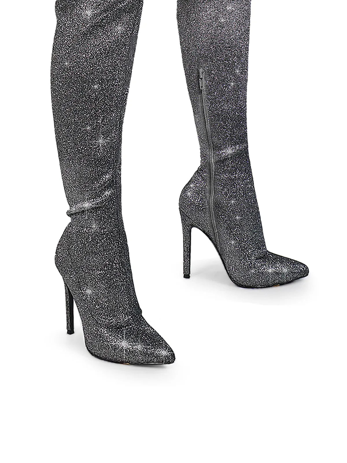 Gisele Stretchy Overknee Heeled Boots