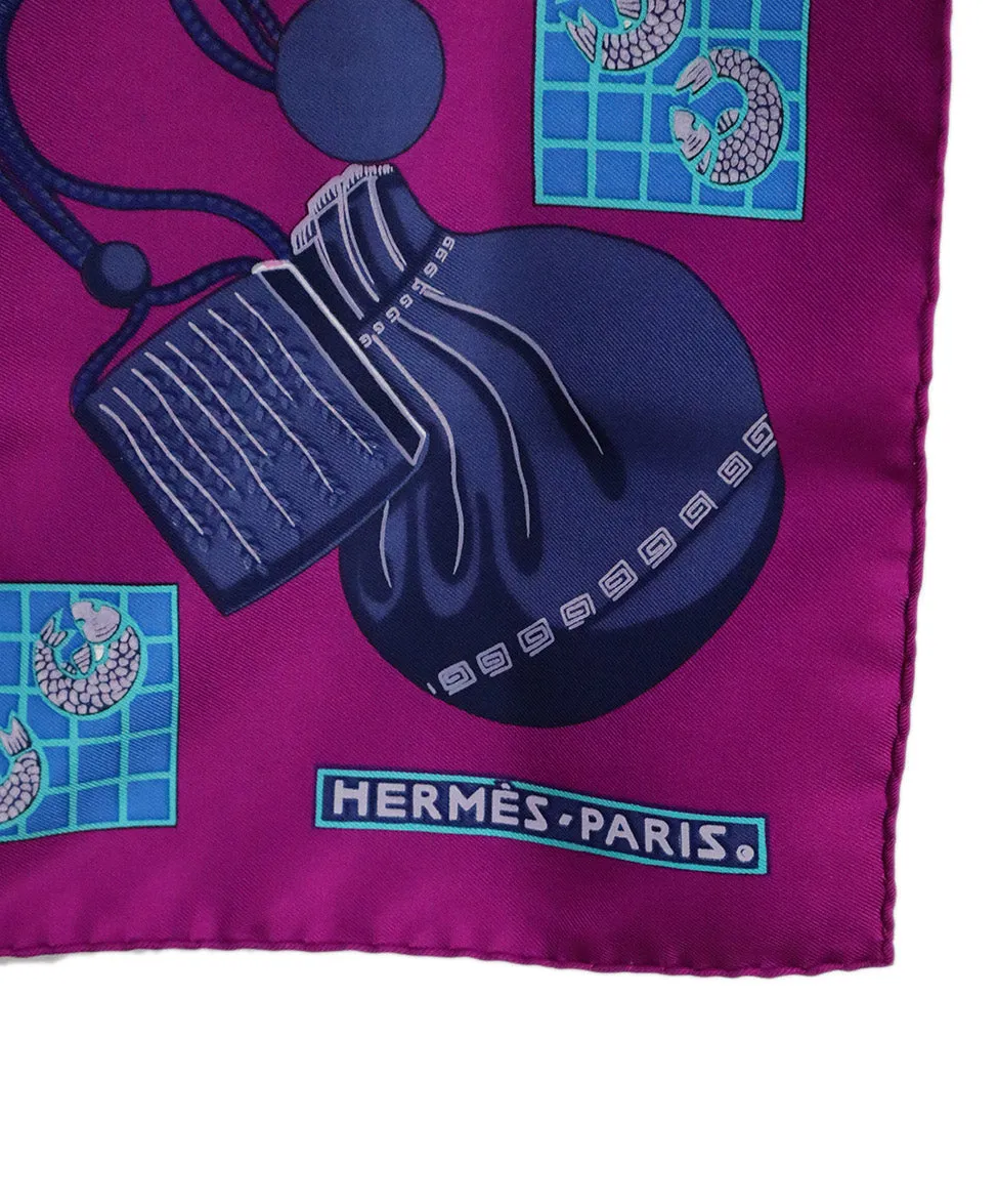 Hermes Kimonos Et Inros Print Silk Scarf