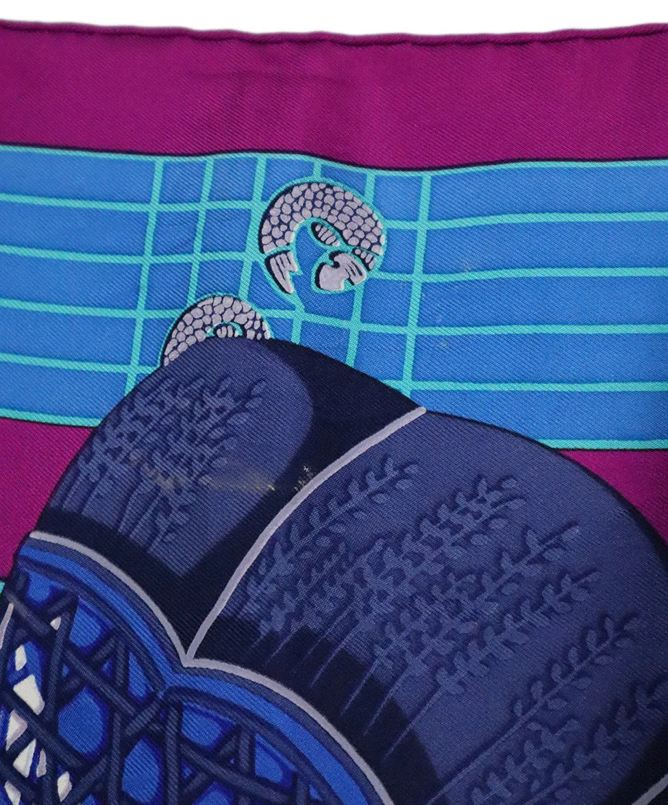 Hermes Kimonos Et Inros Print Silk Scarf