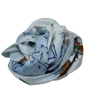 Hermes Neige D'Antan Print Silk Scarf