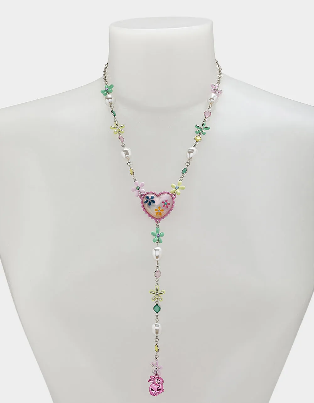 HOP TO IT FLOWER EGG Y NECKLACE MULTI Betsey Johnson