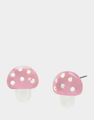 HOP TO IT MUSHROOM STUDS PINK Betsey Johnson