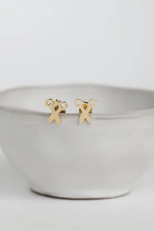 Jasmine Gold Scissor Stud Earrings