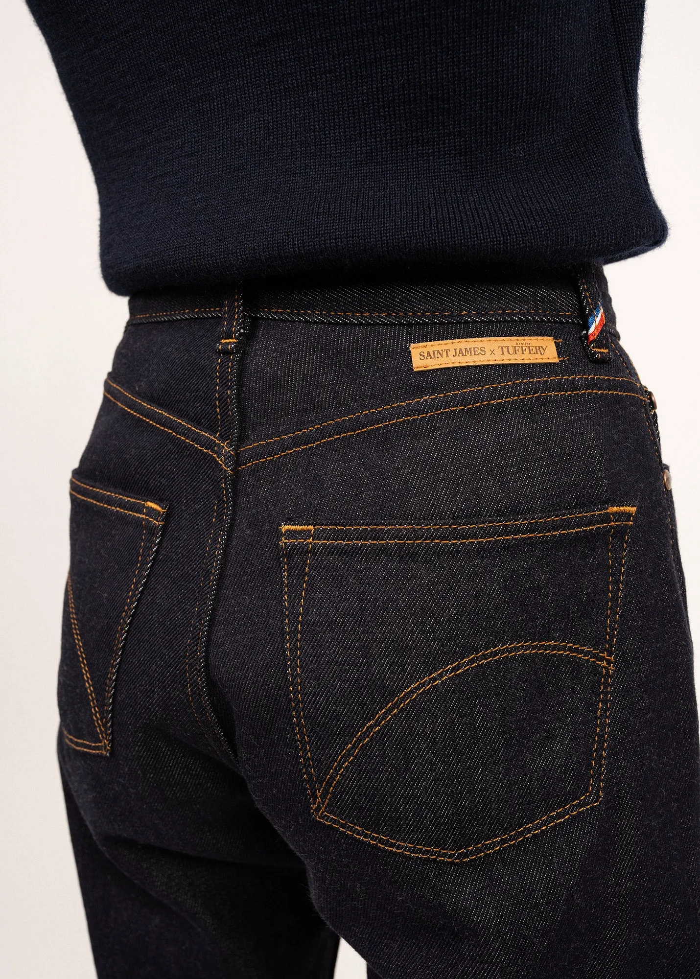 Jean droit Apolline Mrinos - SAINT JAMES x Atelier Tuffery (MARINE)
