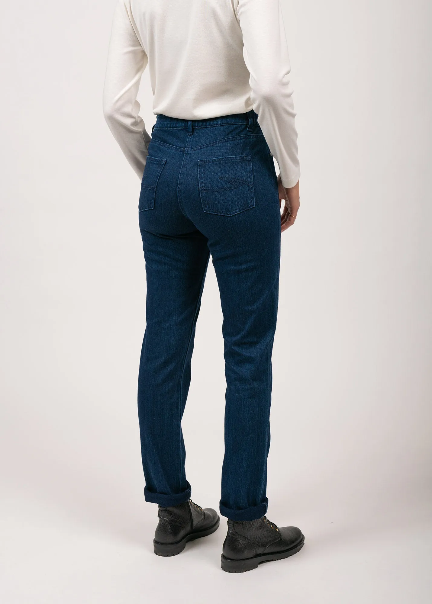 Jean droit Patricia - taille lastique (DENIM)