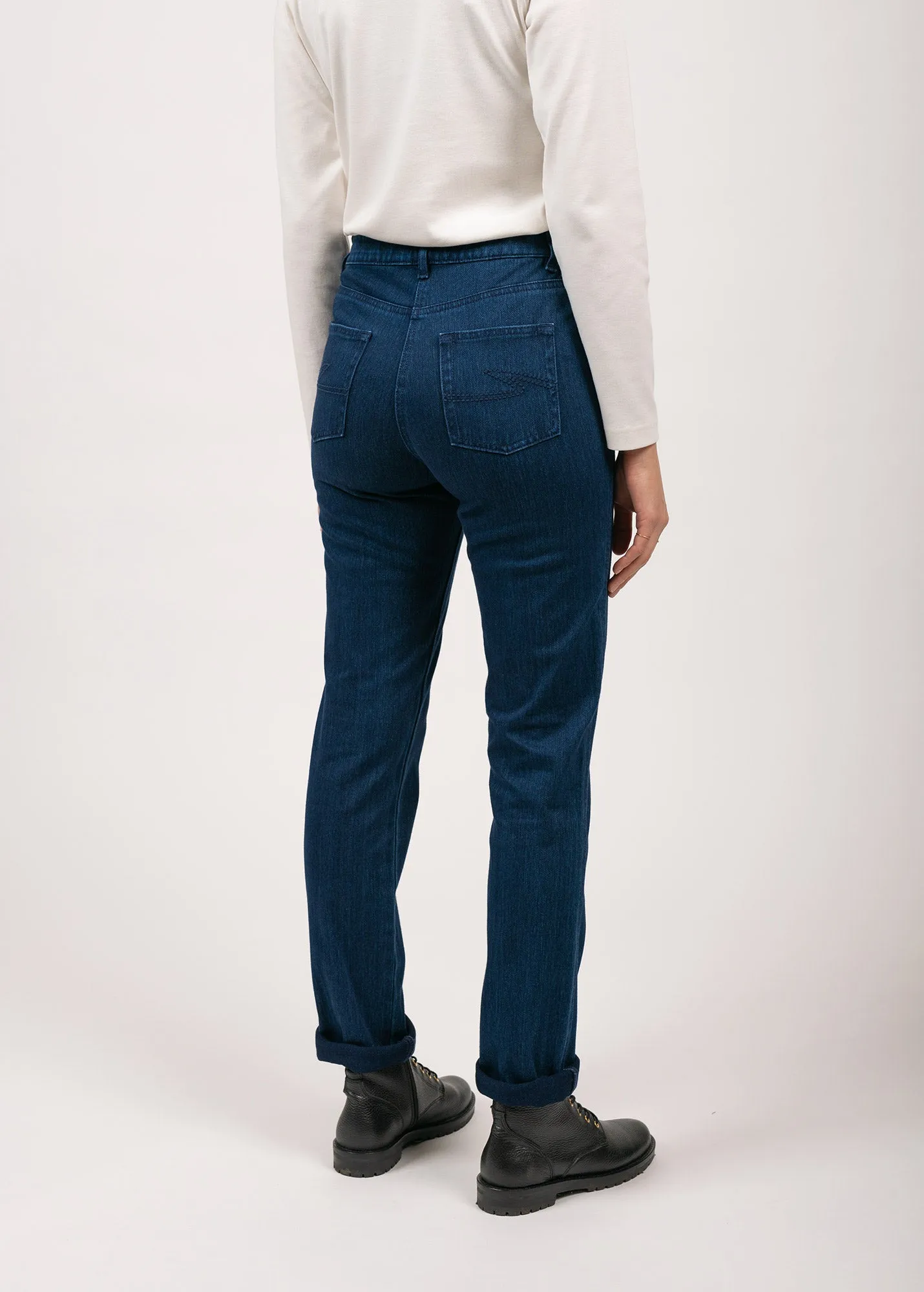 Jean droit Patricia - taille lastique (DENIM)
