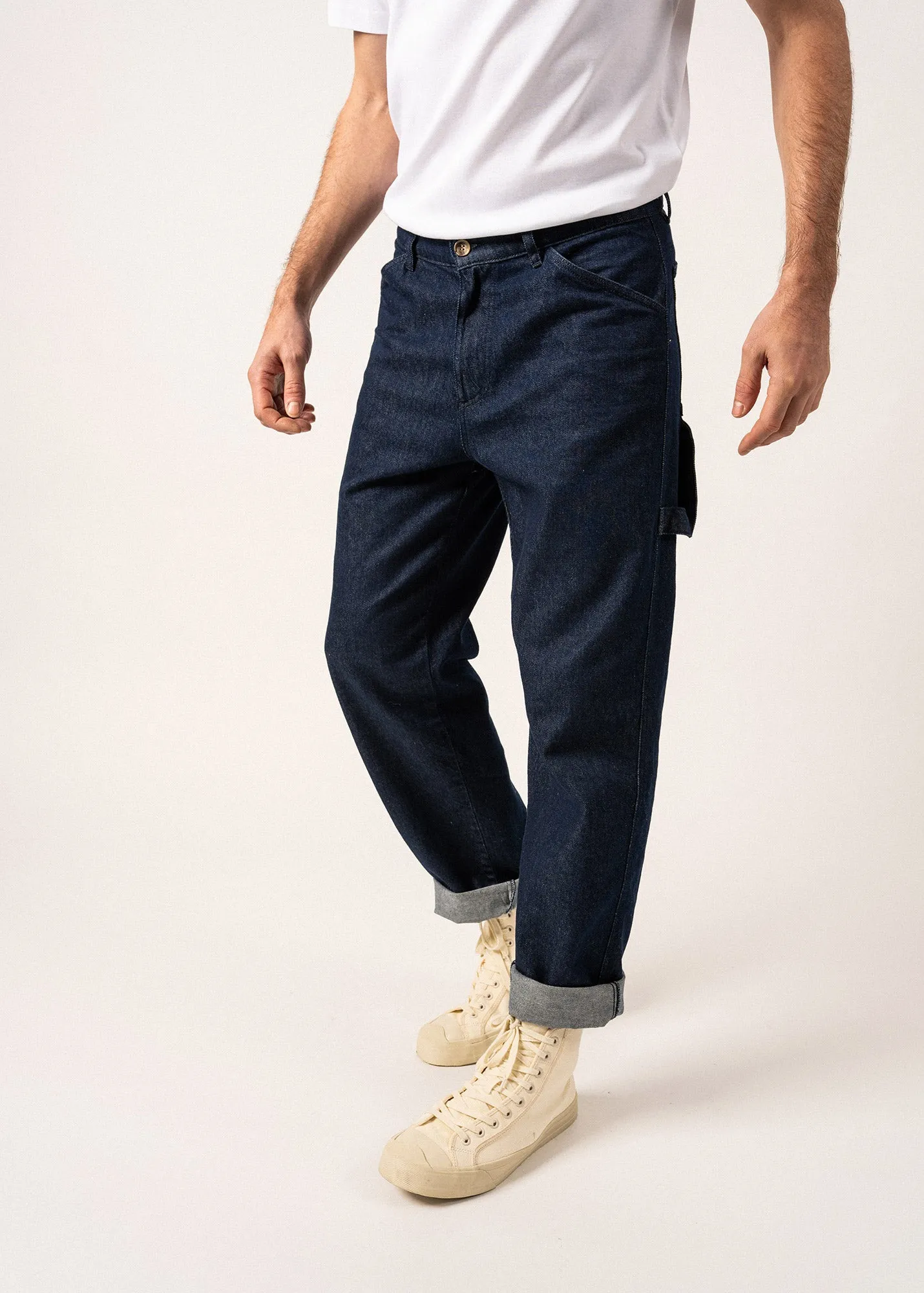Jean style carpenter Axel - en denim de coton (BRUT)